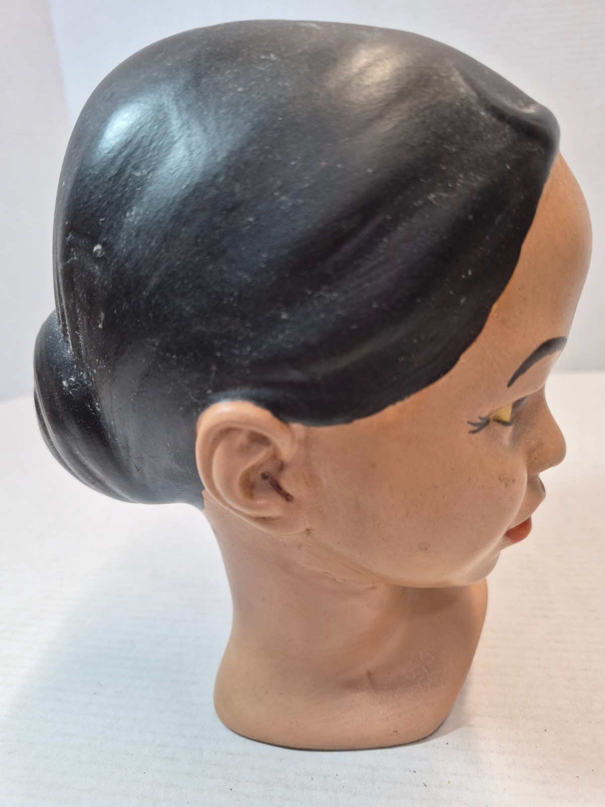 Vintage Polynesian Pair Of Young Girls Molded Bust