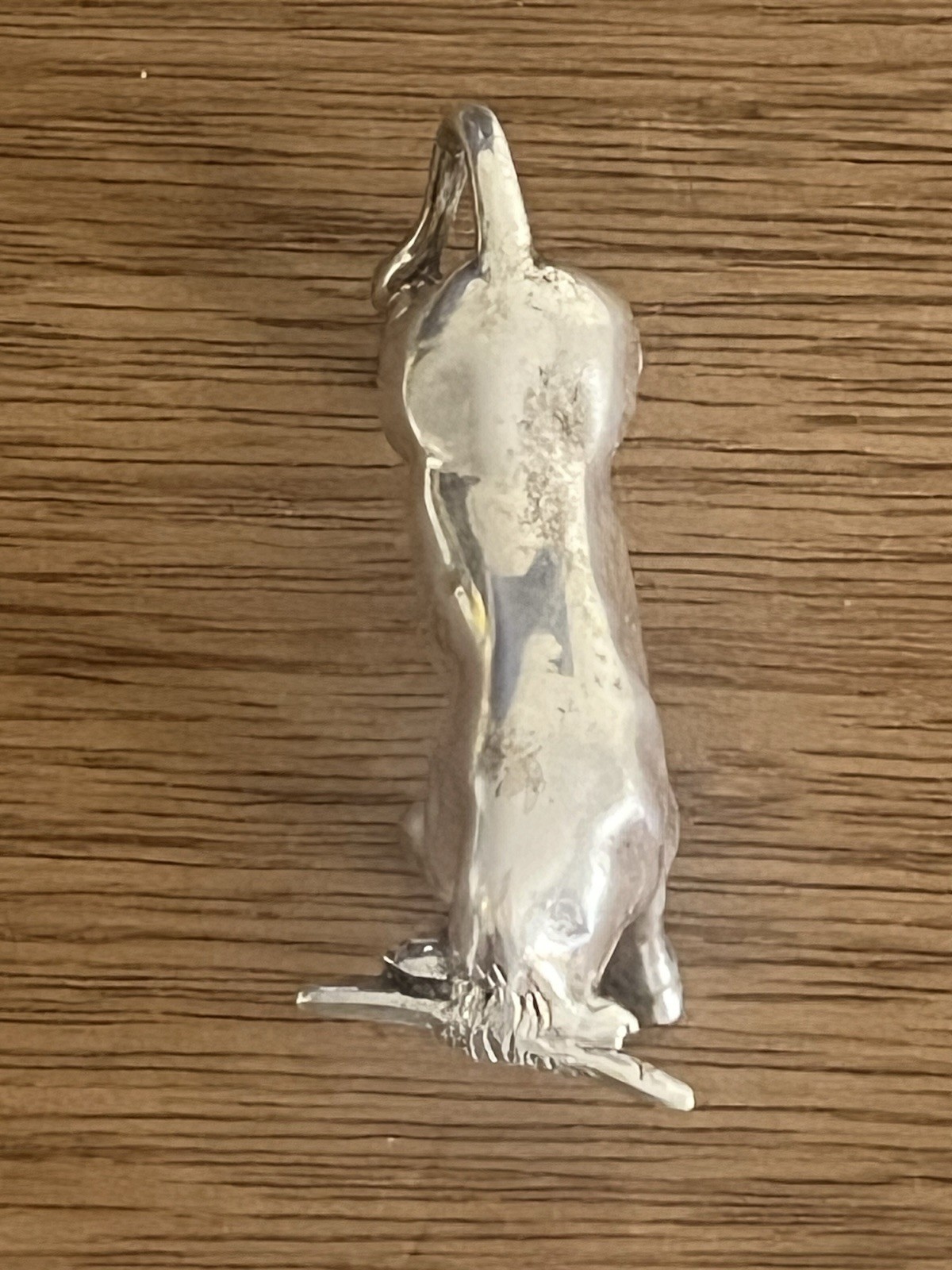 Vintage Silver Tone Bull Mini statue figurine