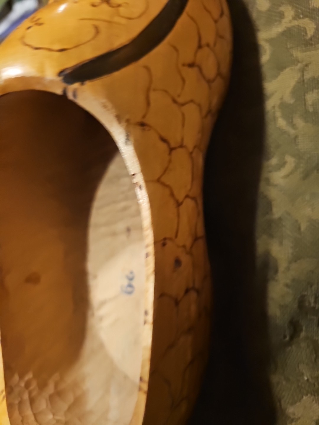 DUTCH WOODEN CLOGS 29 CM SIZE 45 MADE HOLLAND HAND CARVED TRADITIONAL SHOES 13.5