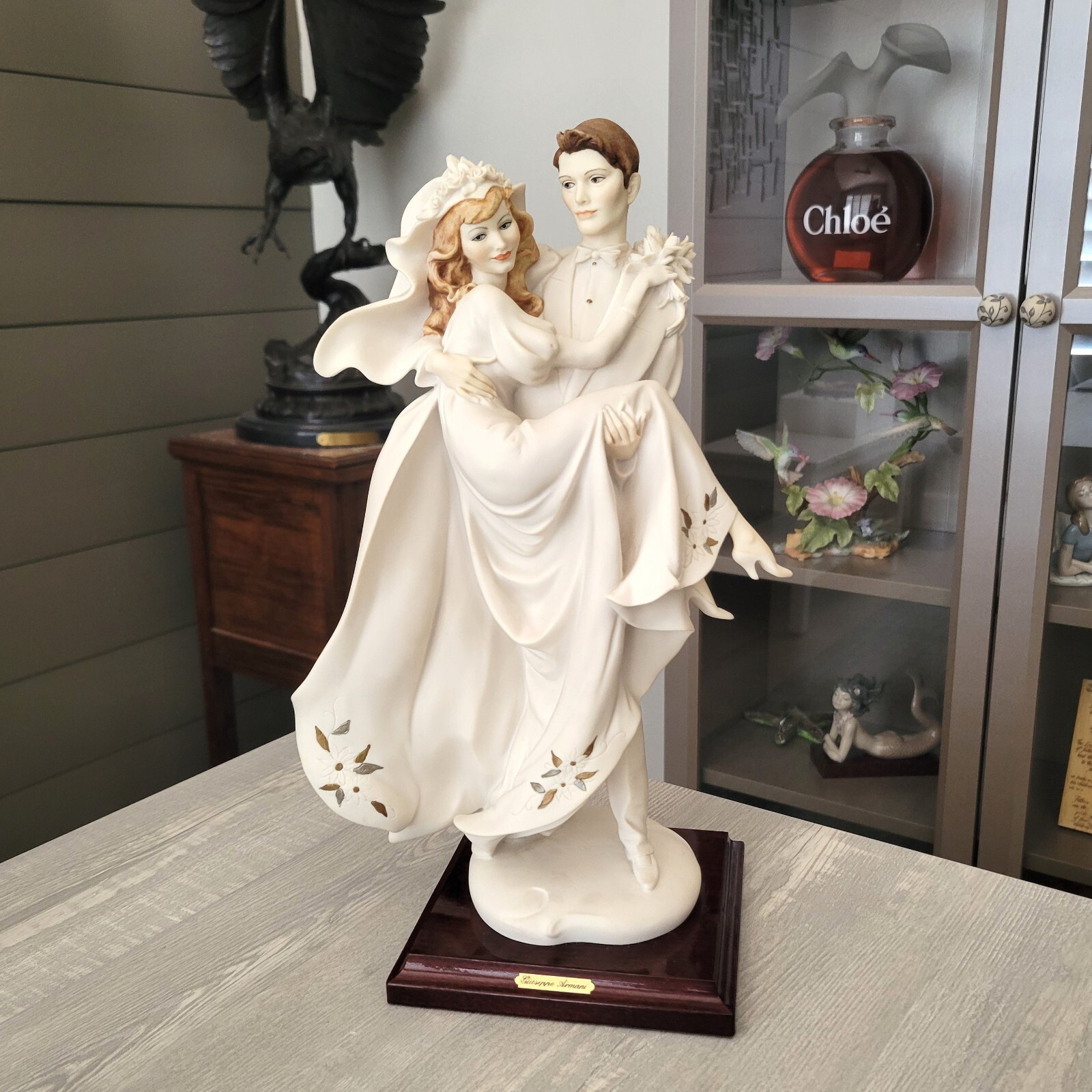 Giuseppe Armani Statue Bride Groom Happiness Forever Wedding Figurine + Box EUC