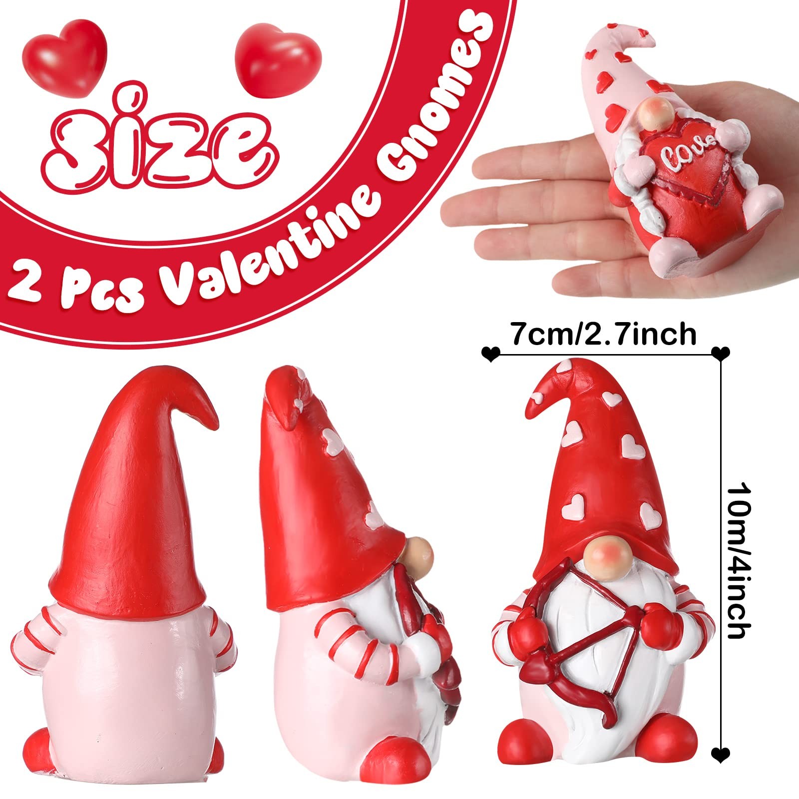 2 Pcs Valentine’S Day Gnomes Valentine Decorations Sweet Gifts for Mr & Mrs G…