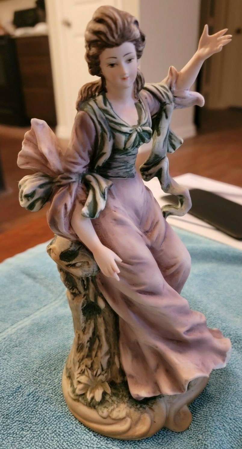 Lefton Japan Vintage Woman Figurine Hand Painted KW1924