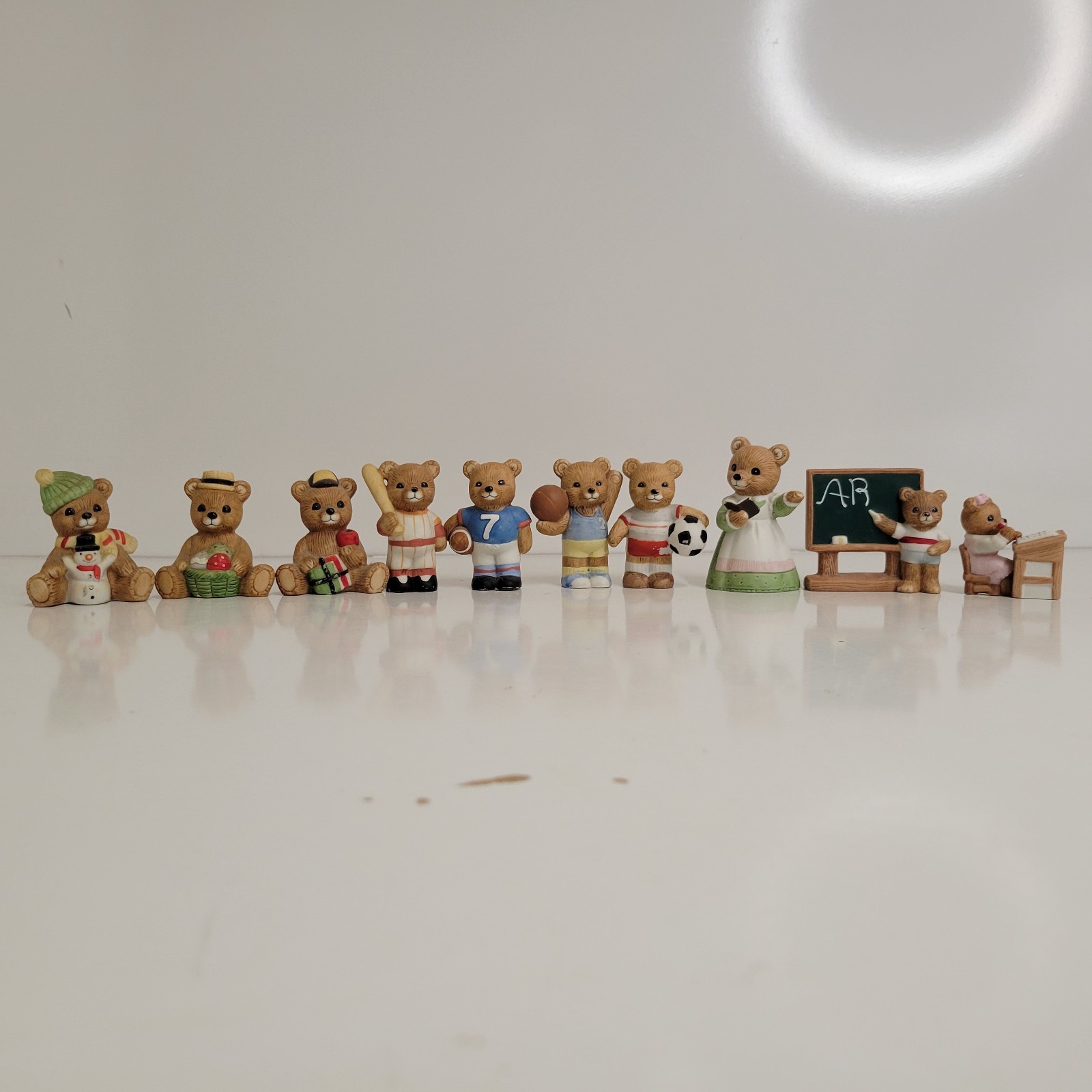 Vintage HOMCO Home Interior Teddy Bear Figurines Lot of 11 #1408 #1409 #1413
