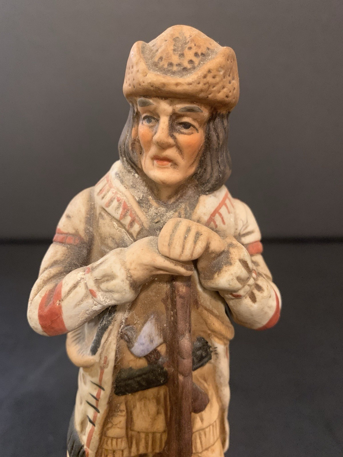 Vintage Ceramic 8 Inch Explorer/Pioneer Statue – Excellent Condition