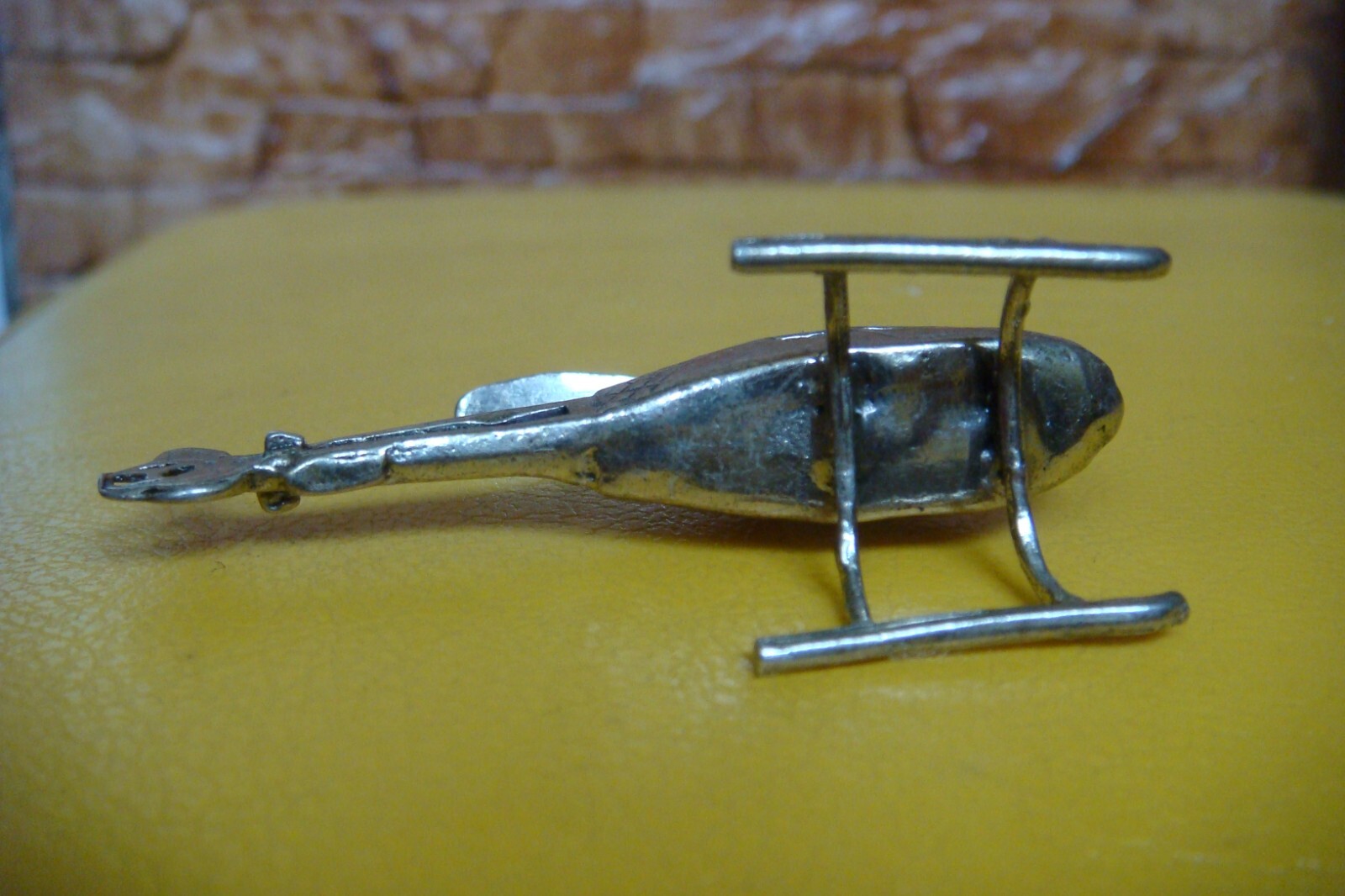 Vintage Italian Handmade 800 silver helicopter Figurine Miniature model
