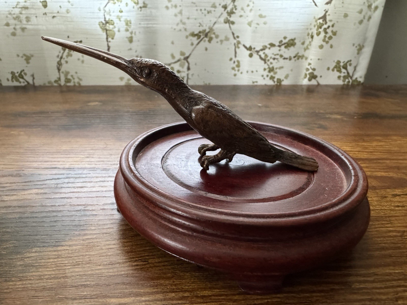 Metal Bird Figurine, Animal Sculpture Brown Any Room Decor
