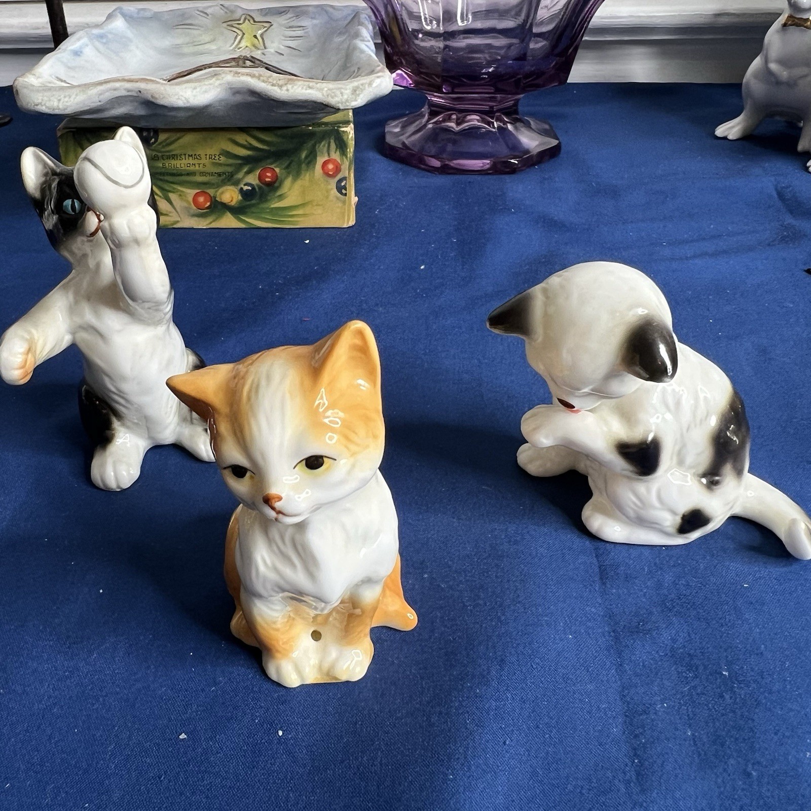 Lot Of 3 Danbury Mint Cats Of Character Figurines Vintage Made In Taiwan Signed