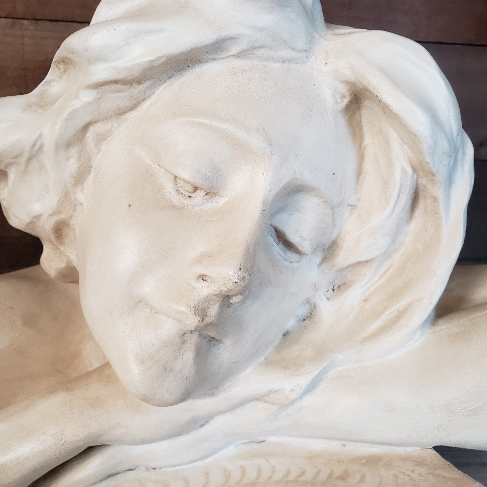 Large Rare Gypsum Intergesso Bust Sculpture