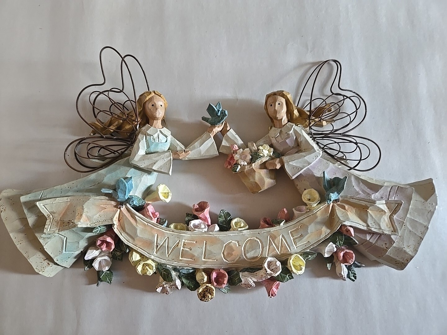 Angel Accents Angel Roman Inc Door Hanging Welcome Sign