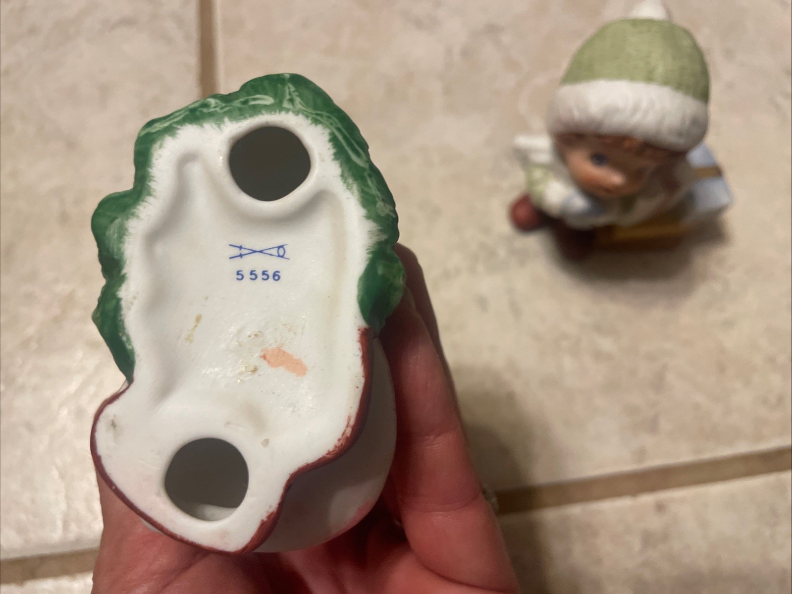 Vintage Homco Christmas Boy and Girl Figurines with Gifts and Tree #5556