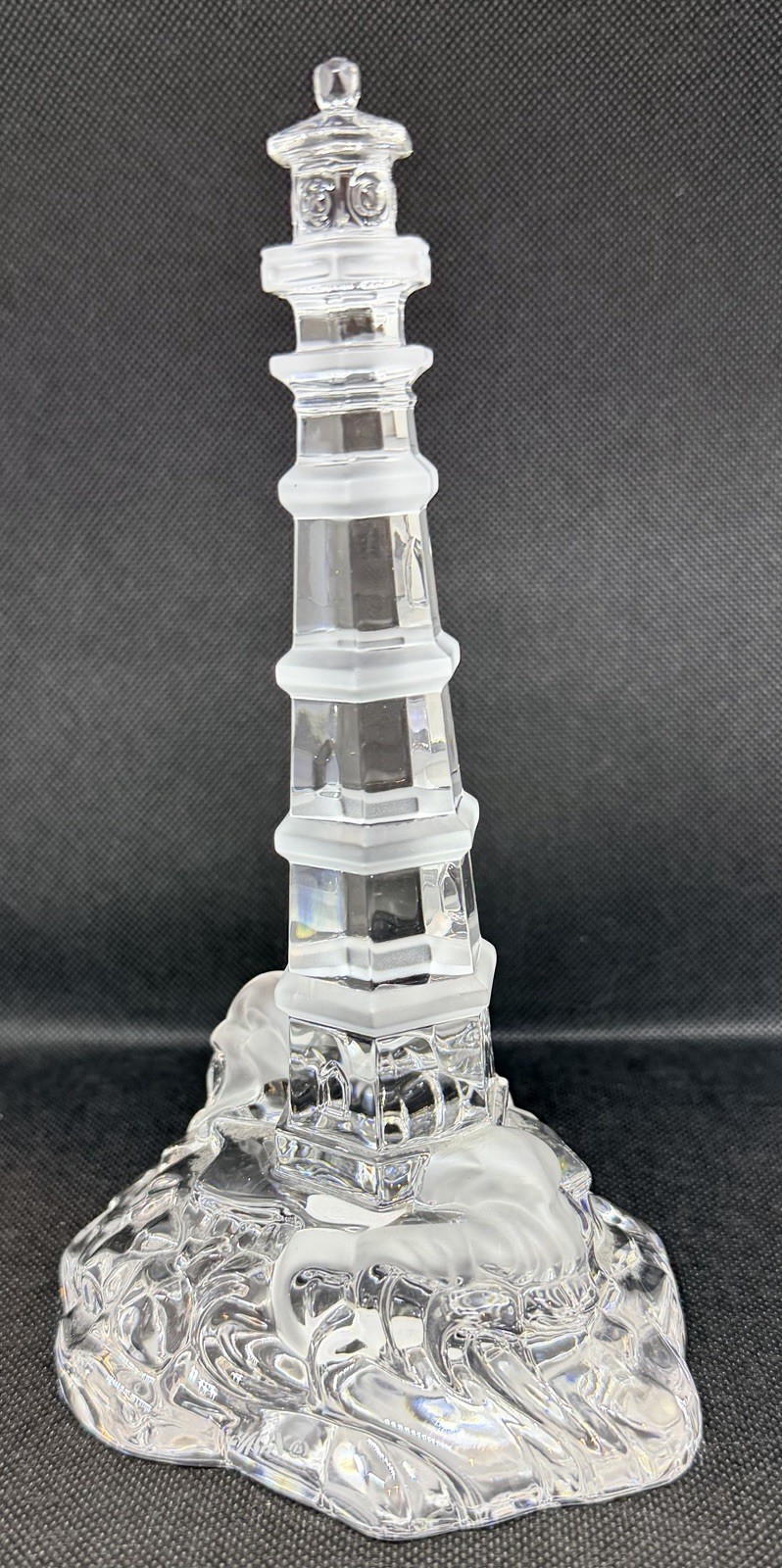 Vintage Lenox Crystal Lighthouse Sculpture 8 Inch Made in Germany Retired