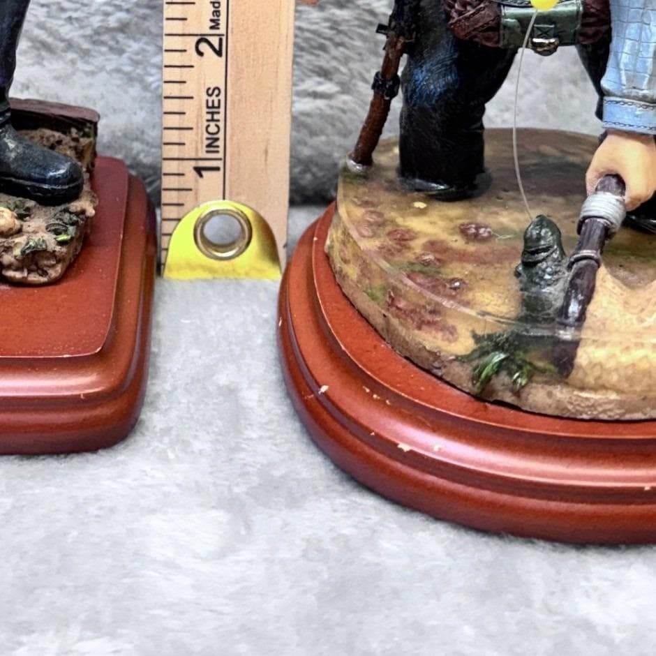 Gone Fishin Character Collectibles Figurine Set – Fishing Scenes Resin Statues