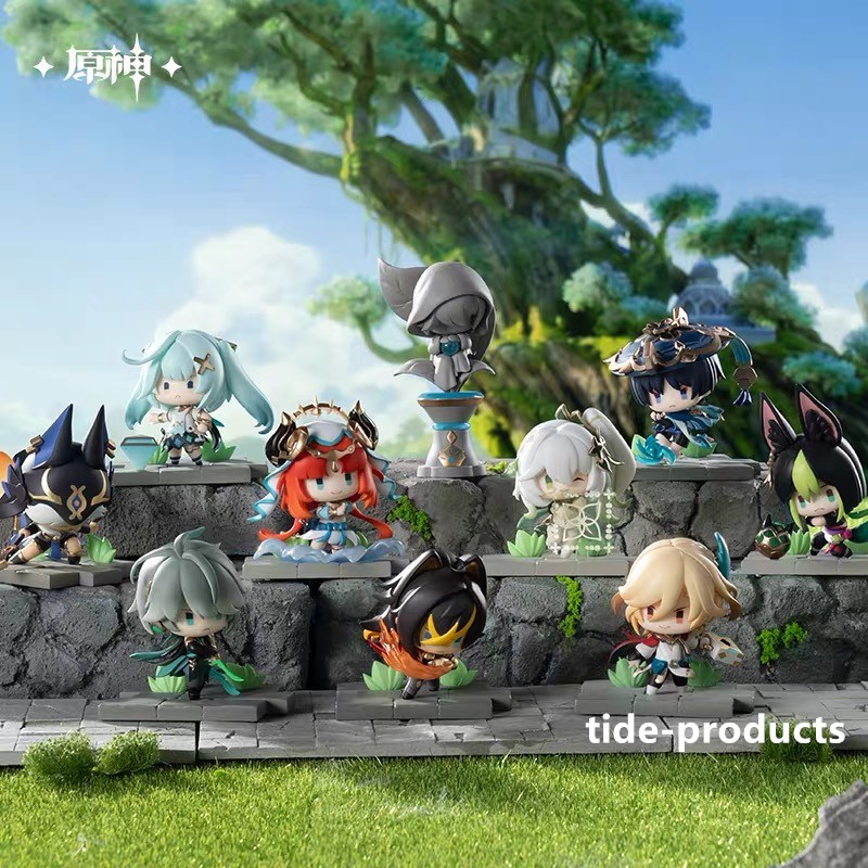 Official Genshin impact Tighnari Cyno Wanderer Alhaitham Kaveh Chibi Figure Toy