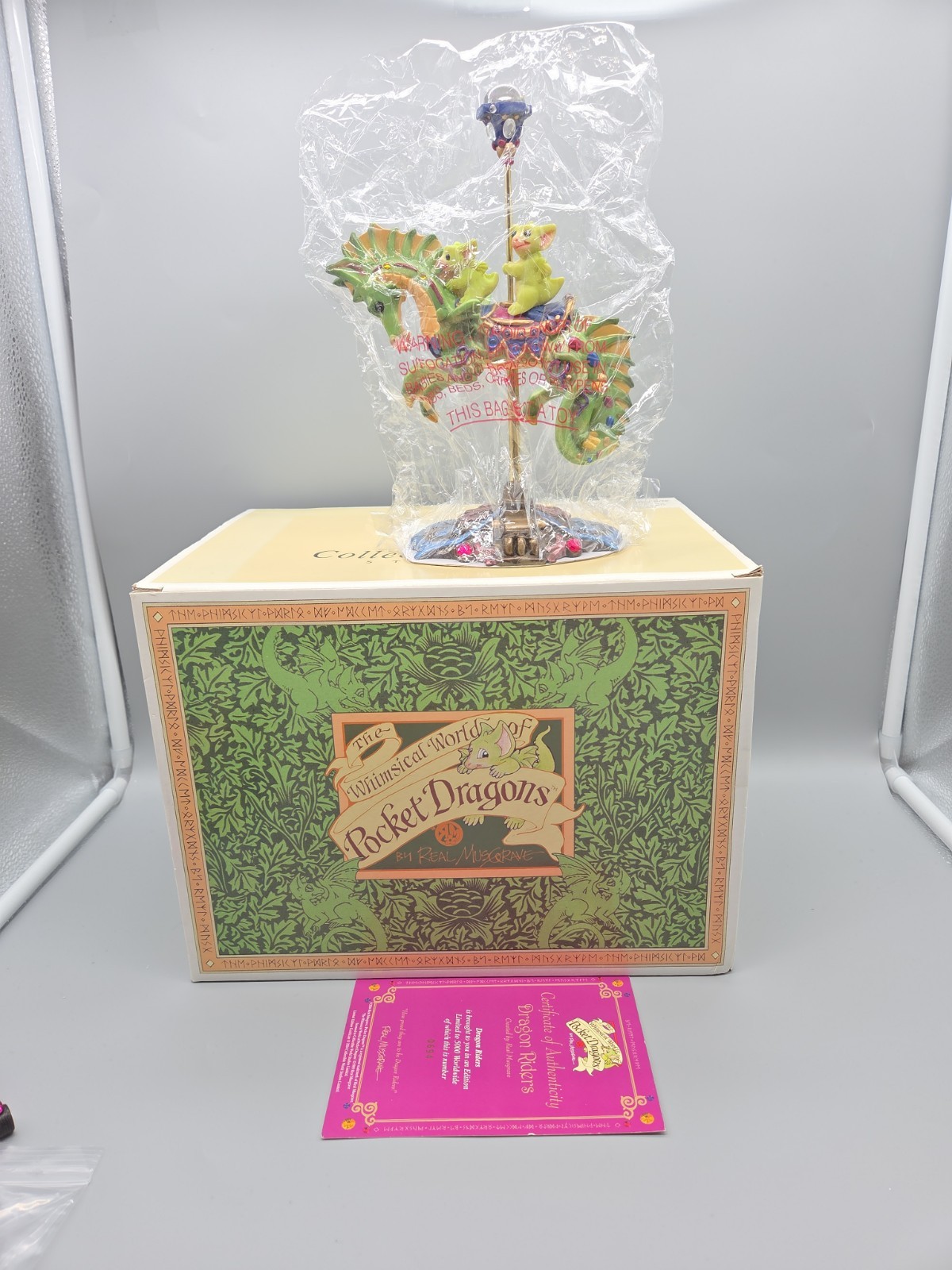 Pocket Dragons Dragon Riders Carousel Figurine Ltd 5000 #0161 Real Musgrave Box