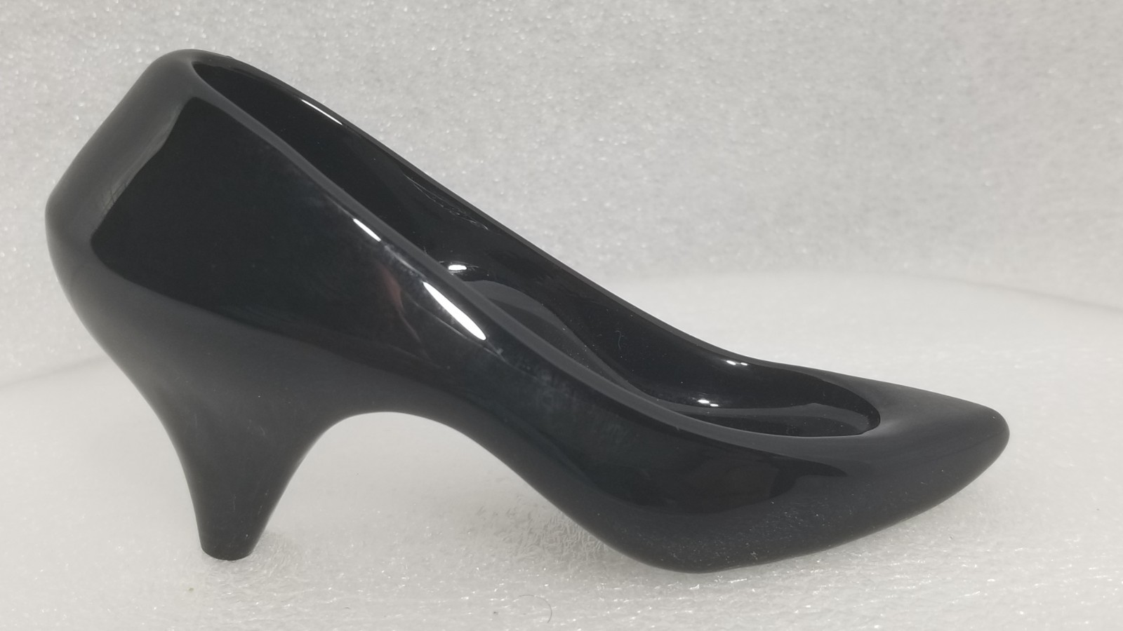 Vintage Oneida Crystal Glass * Cinderella Slipper Shoe * Black * Right * 5 1/2″