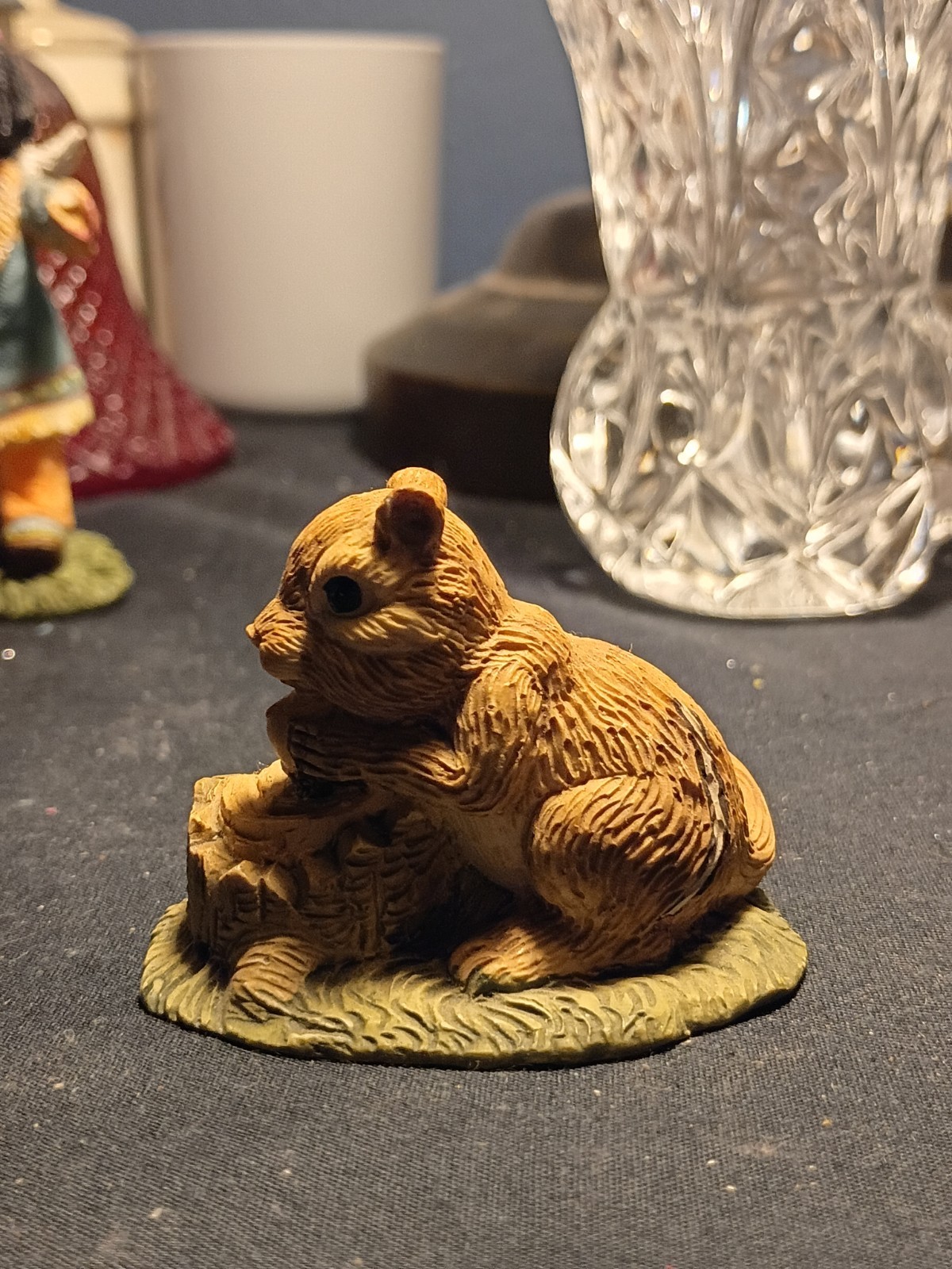 H.O.L. Animal Figurine Set of 5 Resin Brown Beige Multicolor 1991 Decorative