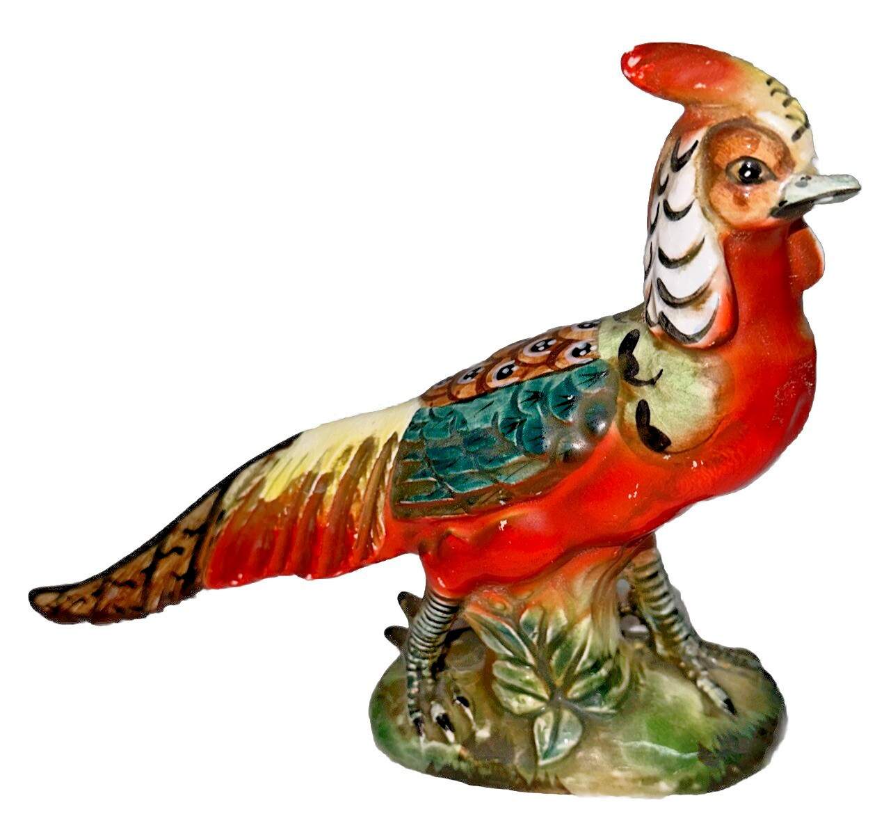 Vtg Wales Pheasant Bird Figurine Fine Quality Japan 9.5” L X 7” T Colorful MCM