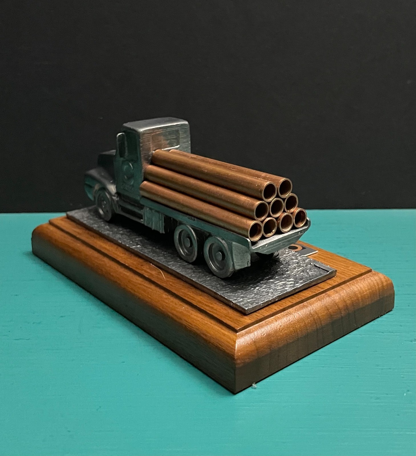 Michael Ricker Pewter Cerro Flow Copper Tubing Pipe Delivery Truck Replica Model
