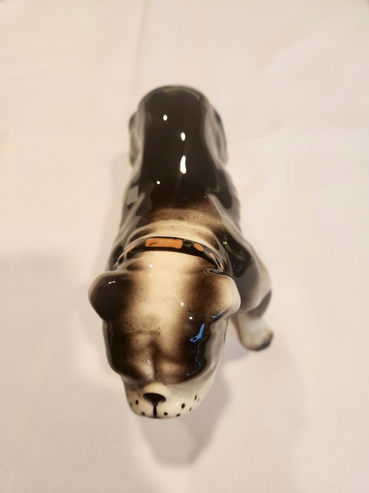vintage ceramic dog statue sculpture