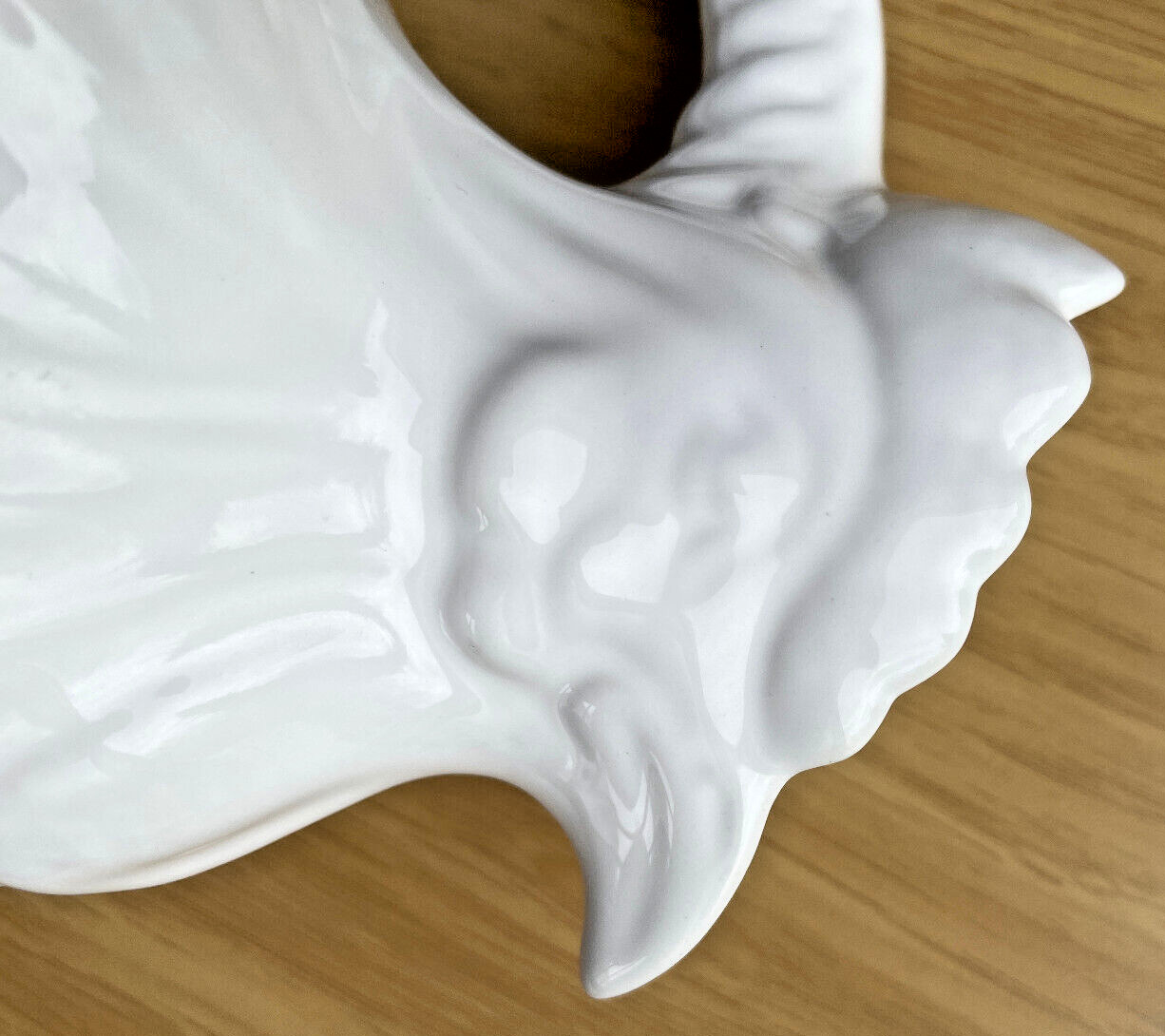 White Rooster ceramic pitcher 7.5 in.—by Jay Willfred, Andrea Sadek Portugal 🐓