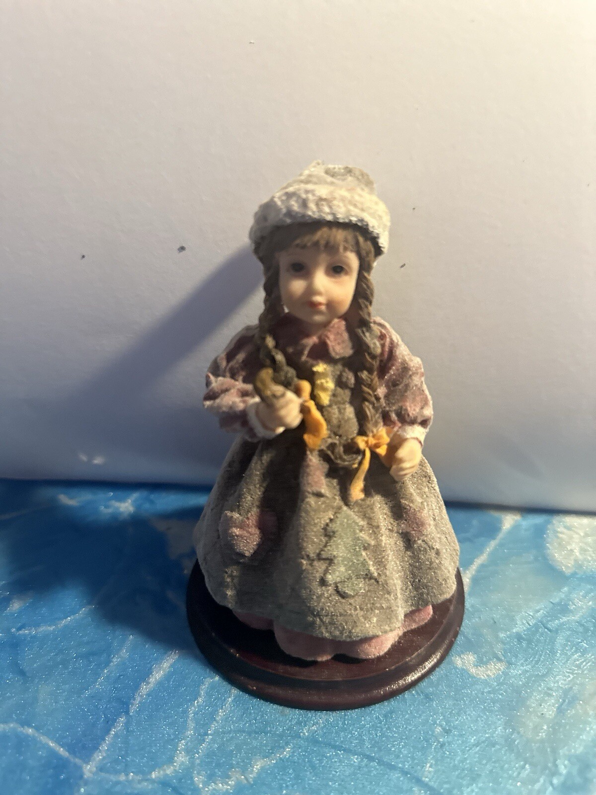 Vintage Old Fashioned Resin Girl 5 1/2 Inches Tall