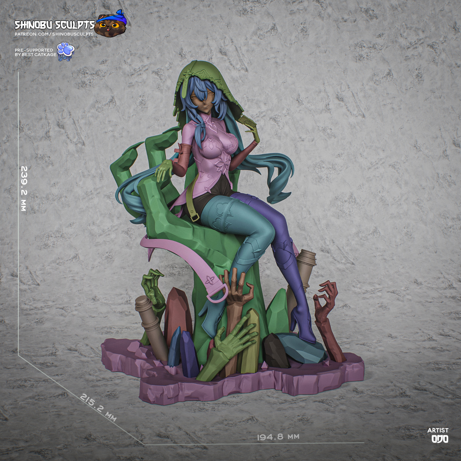 Black Swan Memory Weaver Edition 1/7 Unpainted Resin Kit Honkai Star Rail