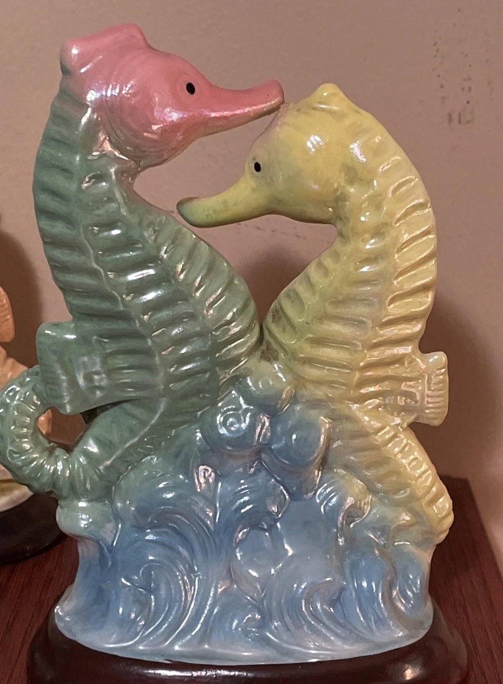 2 K’s Collection Iridescent Multi-Colored Seahorse Figurines