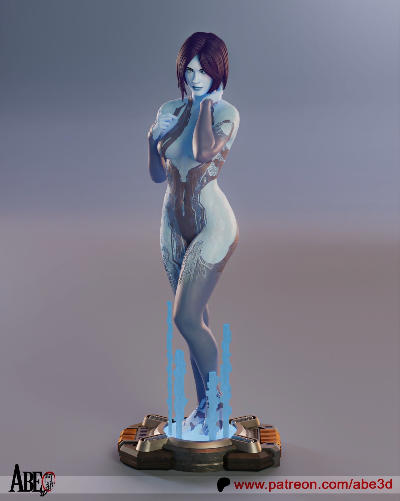 Cortana 12K Resin Model Kit Painted 3d Printed DIY Figure