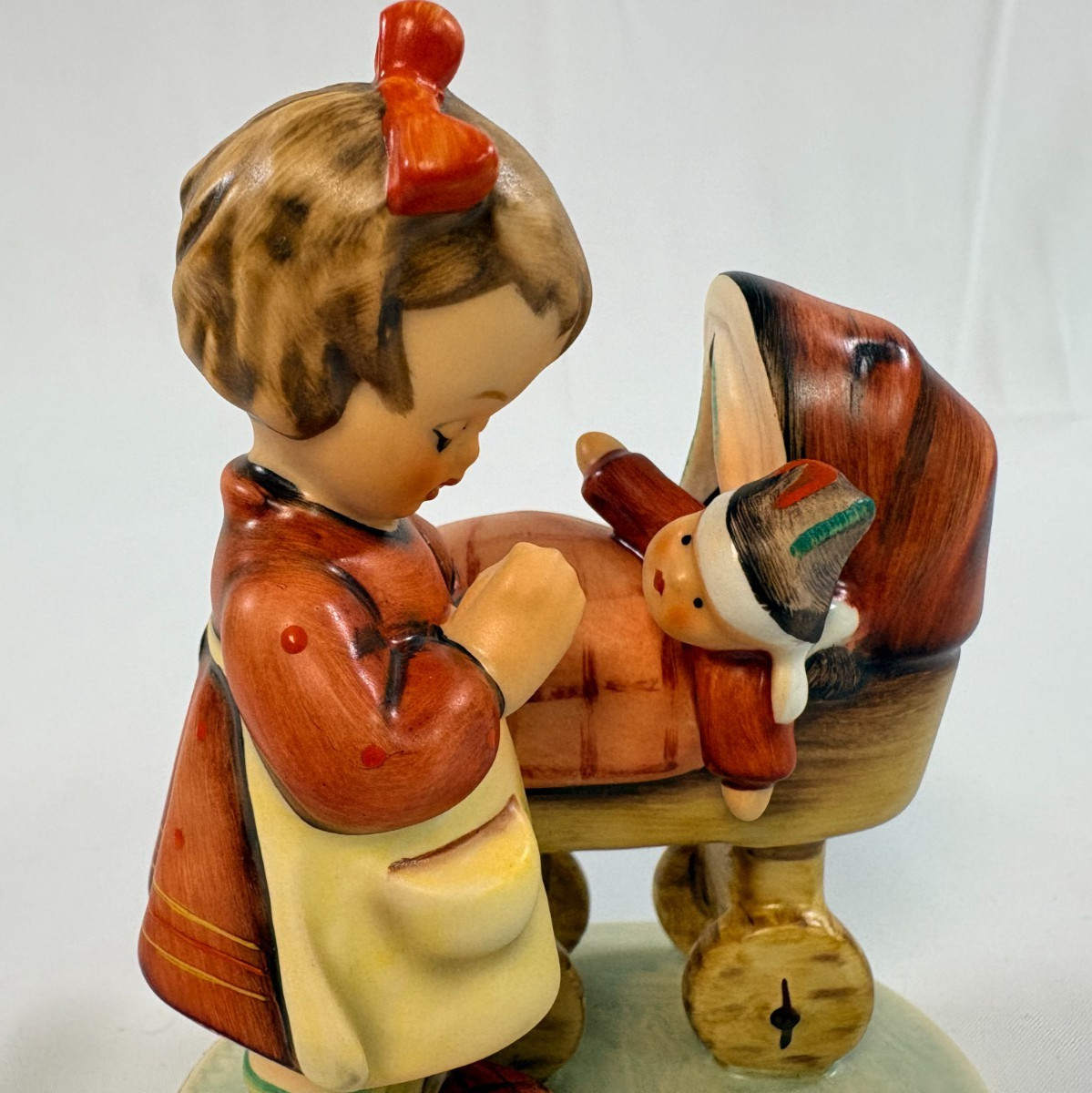 Goebel Hummel Figurine #67 “Doll Mother” Baby Carriage Germany Vintage