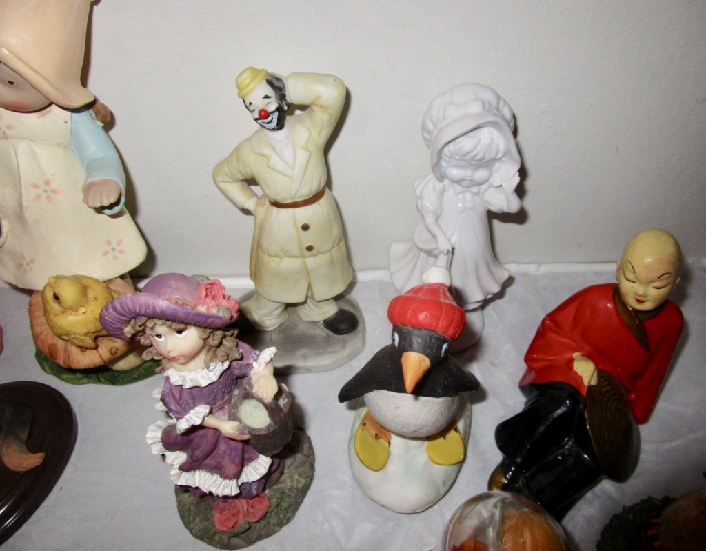 large variety box lot of 20 vintage collectible figurines people & animals