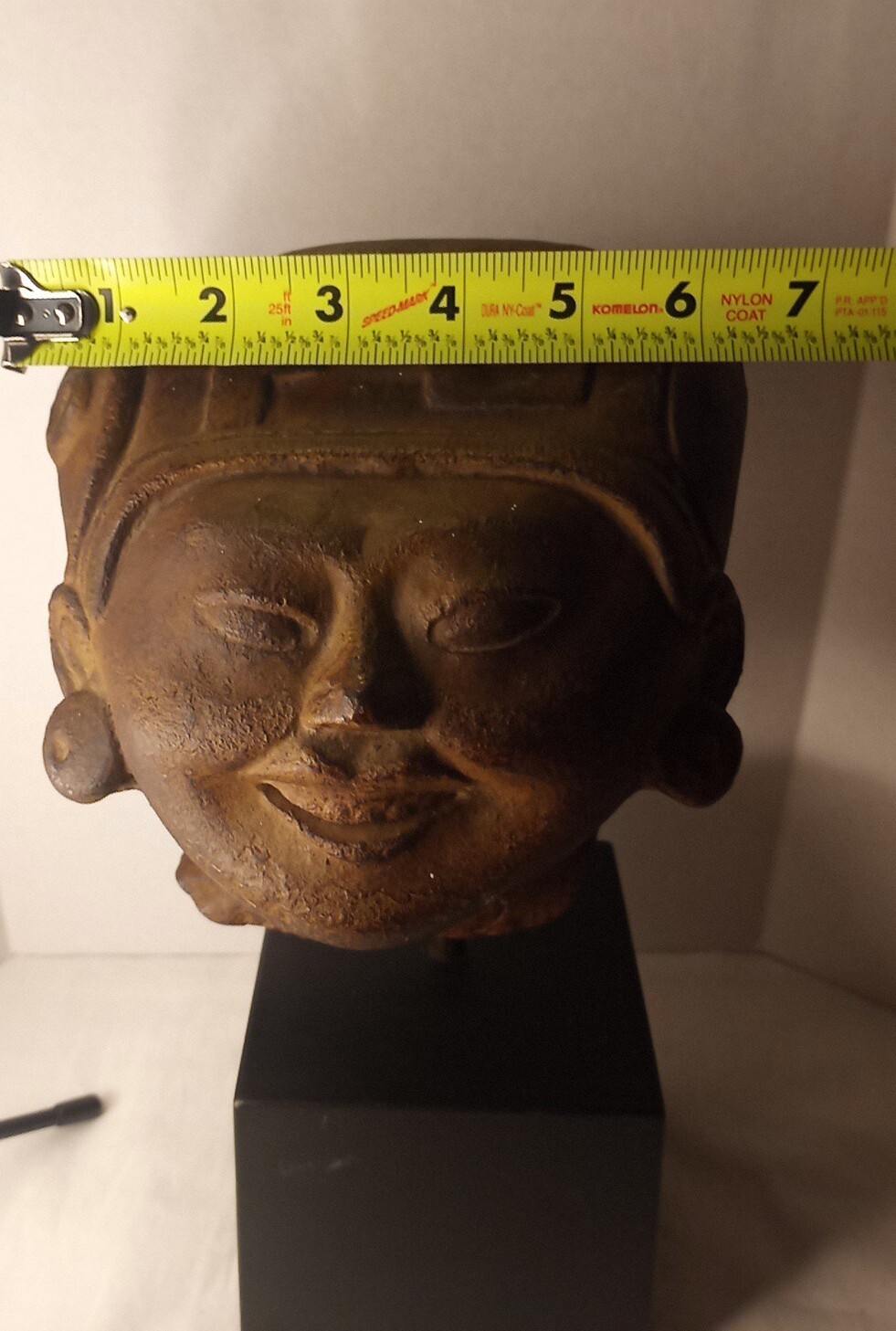 Vtg Head of Mesoamerican Sculpture By Alva Studios 1955 Reproduction W A CRACK