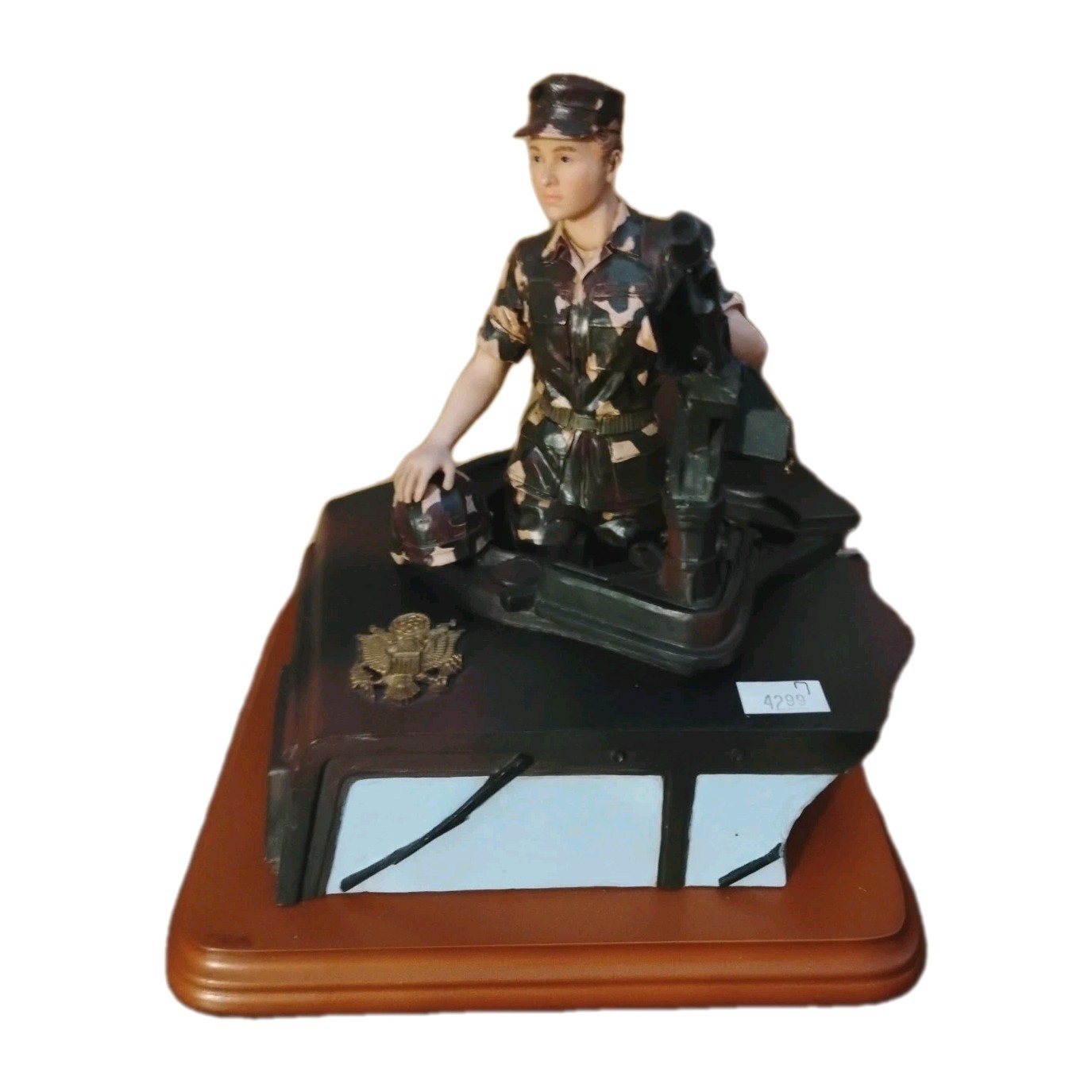 Vanmark Military Statue Bust Type Female Soldier, Humvee Detailed Modern NOS