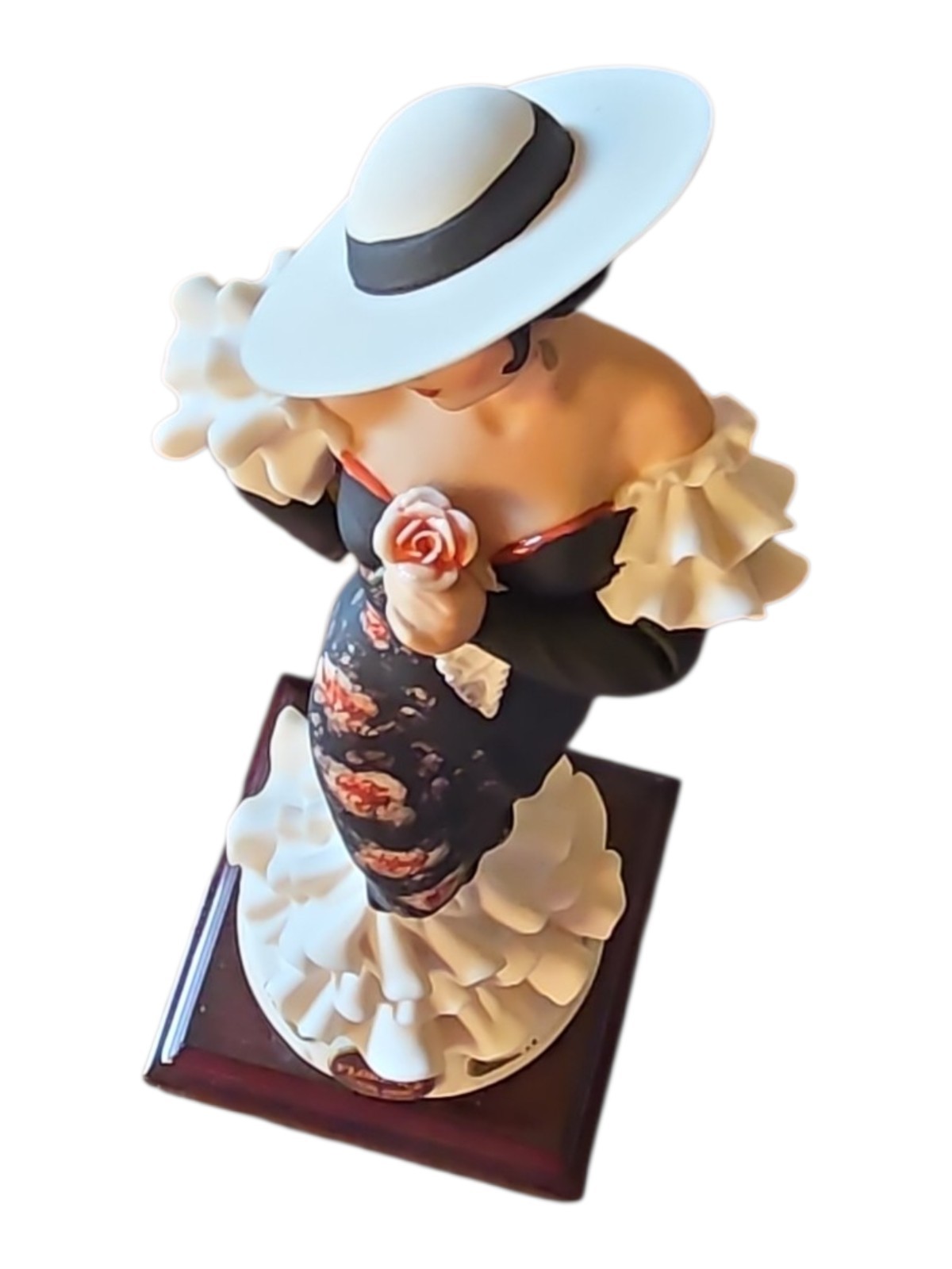 Giuseppe Armani Porcelain Lady Carmen Black Dress Sculpture Figurine Italy 0520C
