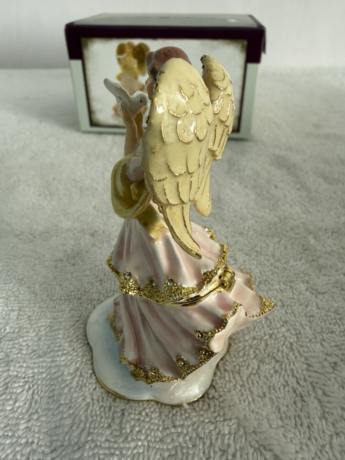 Angel with Dove Jeweled Collection Hinged Box New 475140