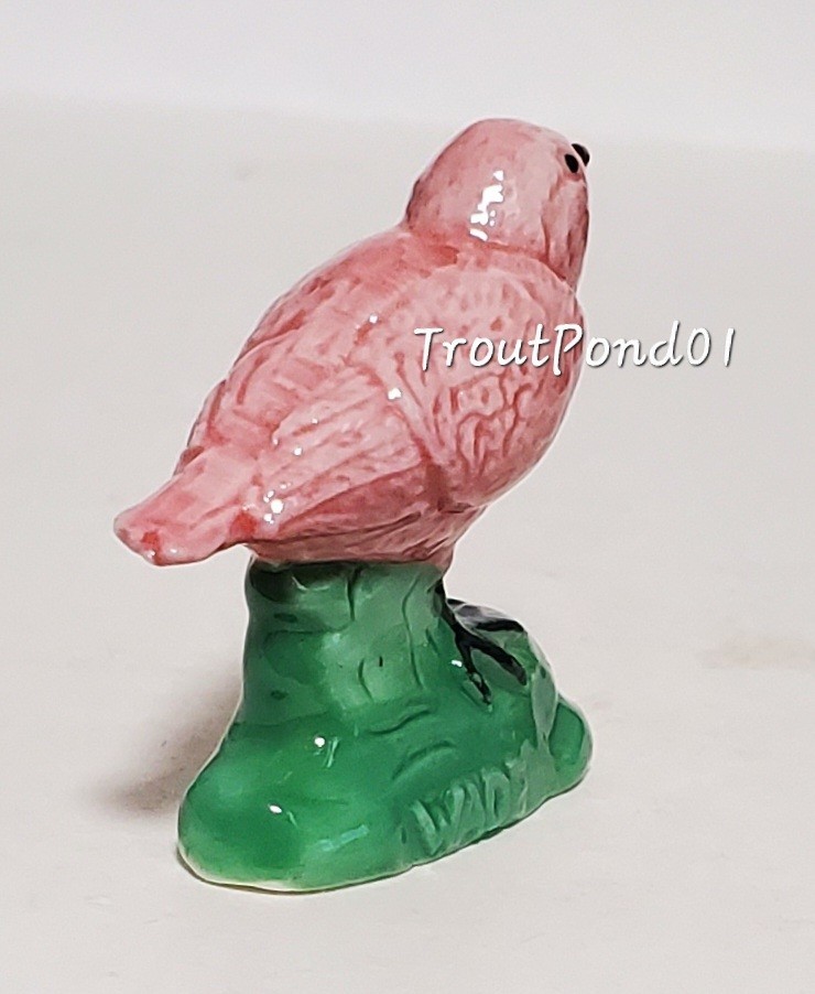 Wade Whimsies Robin Pink Bird Set Birds Porcelain Figurine 2008