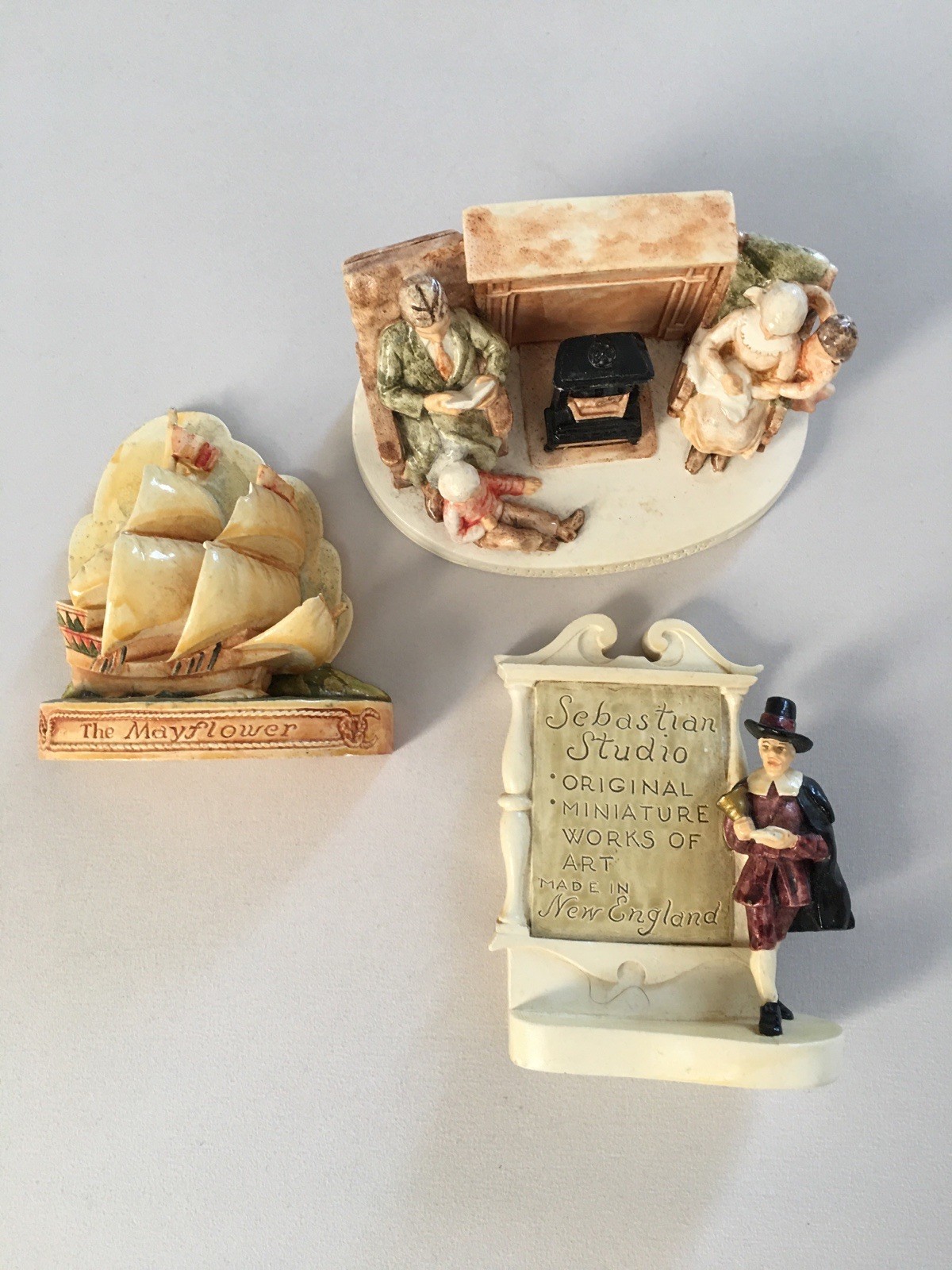 Sebastian Miniatures 3 Piece Bundle Collectible Figurines Prescott W. Baston