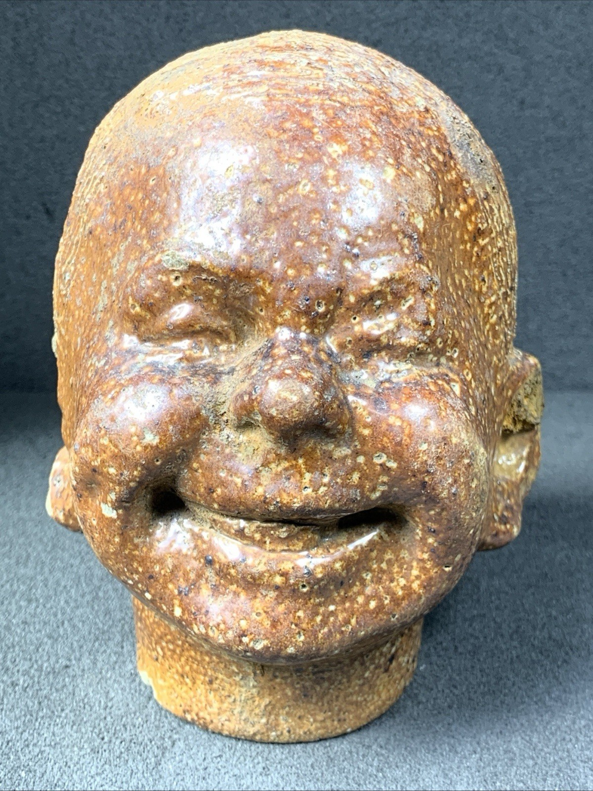 SEWER TILE “YELLOW BOY” BANK/BUST, VICTORIAN COMIC STRIP CHARACTER 1890’S/1900’S
