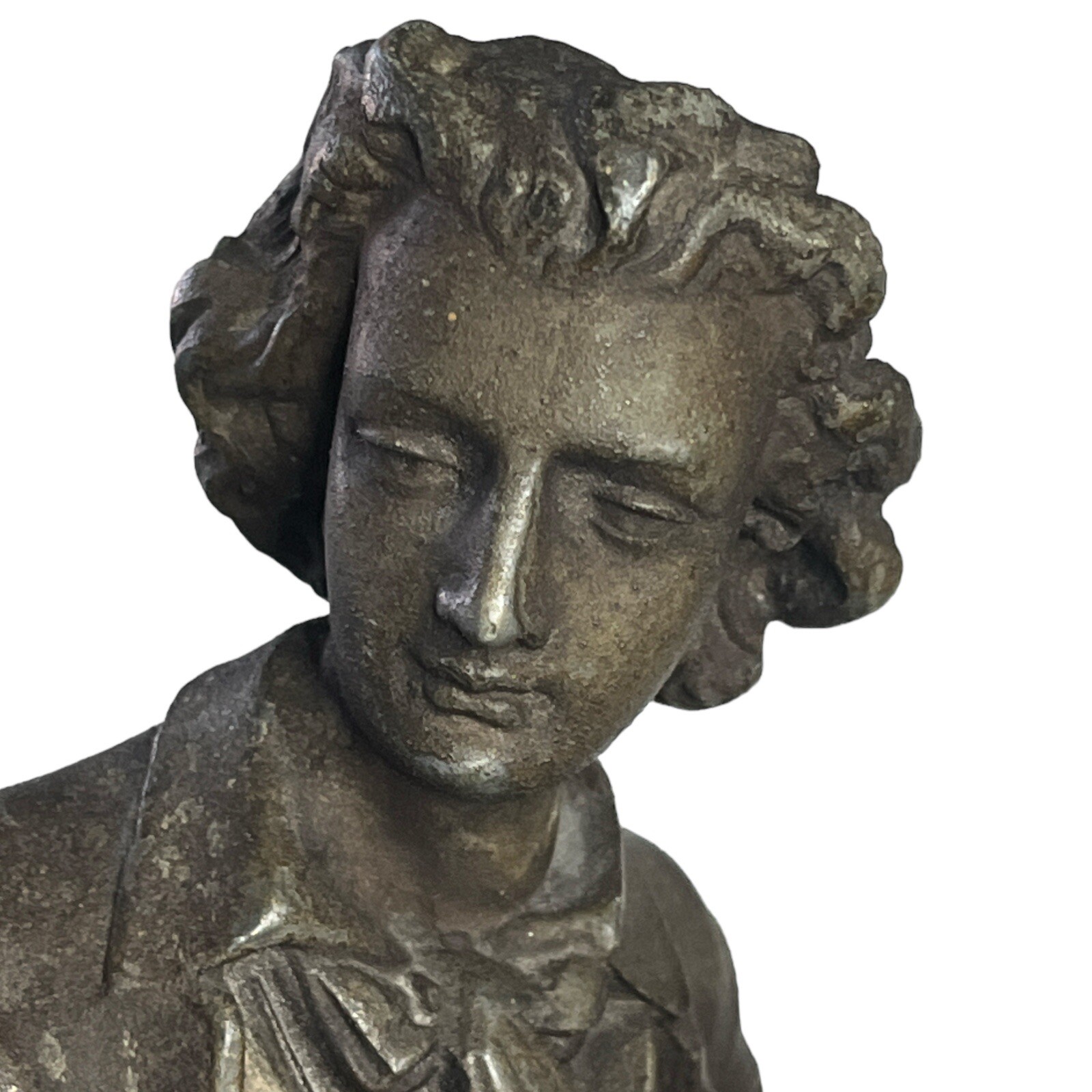 Antique Ansonia Clocks Spelter Mozart The Composer Seated **FIGURE ONLY** USA