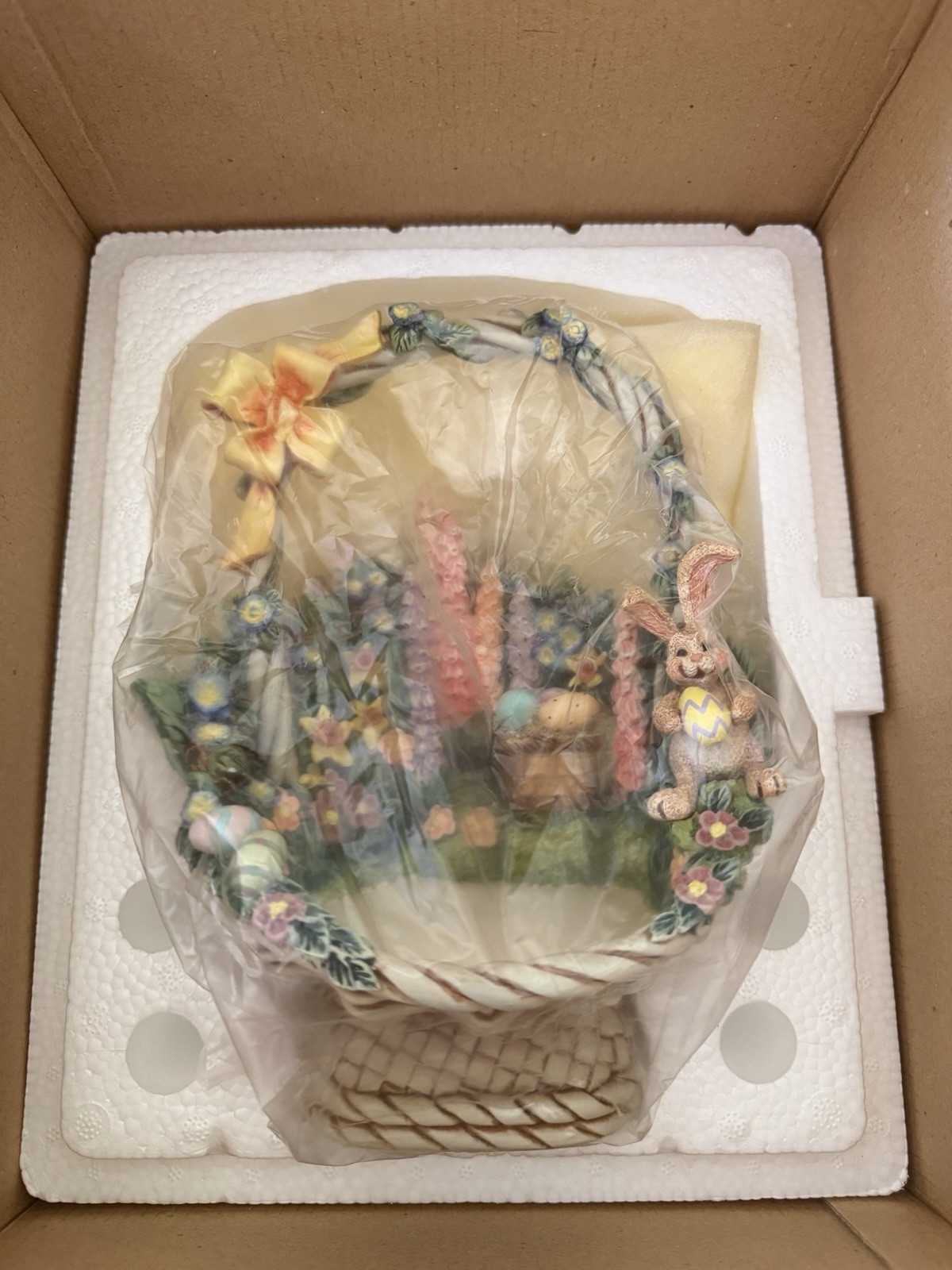 Goebel Easter Basket Hummelscape Joys of Spring Vintage 2000 #1059D