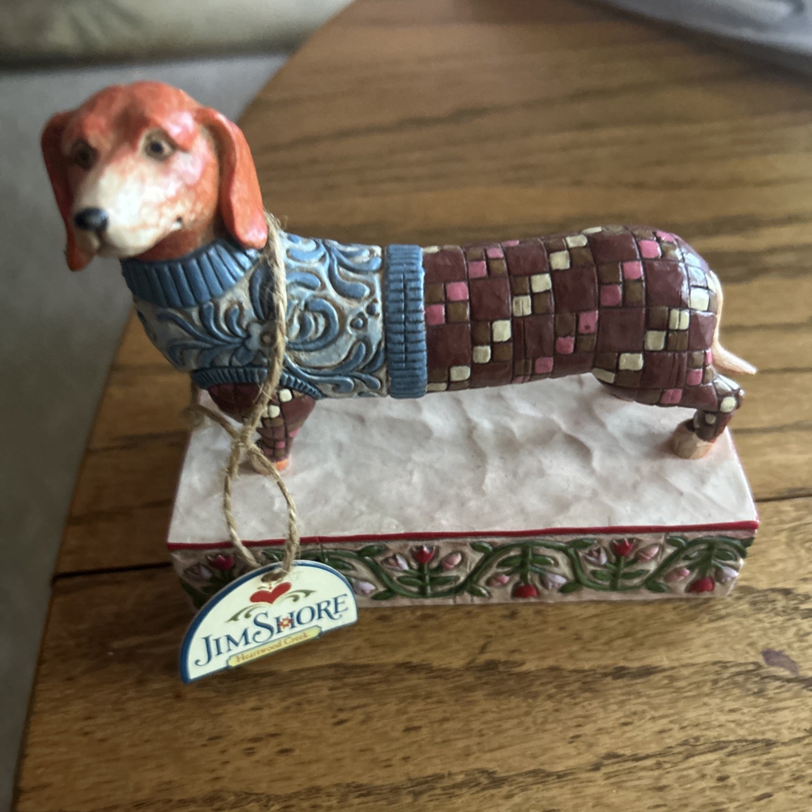 Jim Shore Heartwood Creek Figurine 2005 Longfellow Dachshund Wiener Dog 4004851