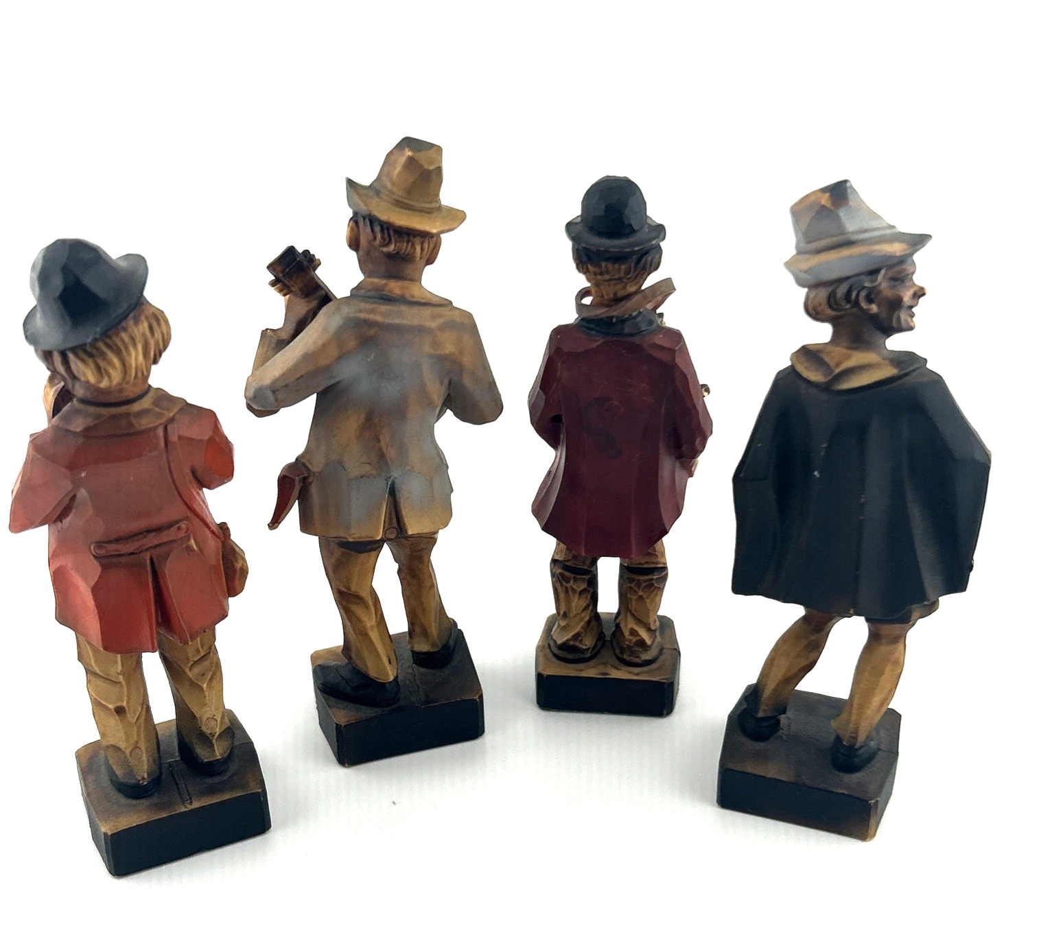 Black Forest 6” Lightweight Resin Cast Hobo Musician Figures – Set of 4