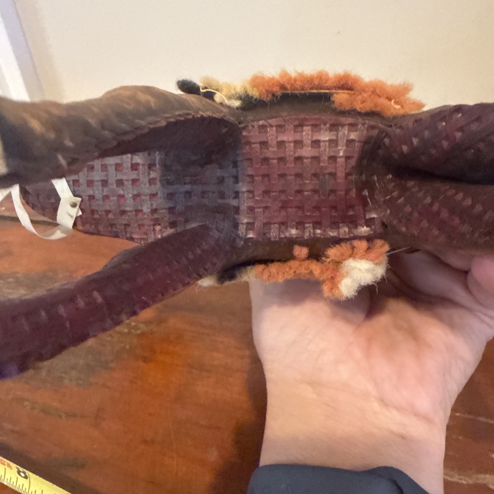 Vintage Handmade Leather Camel with Desert Rider