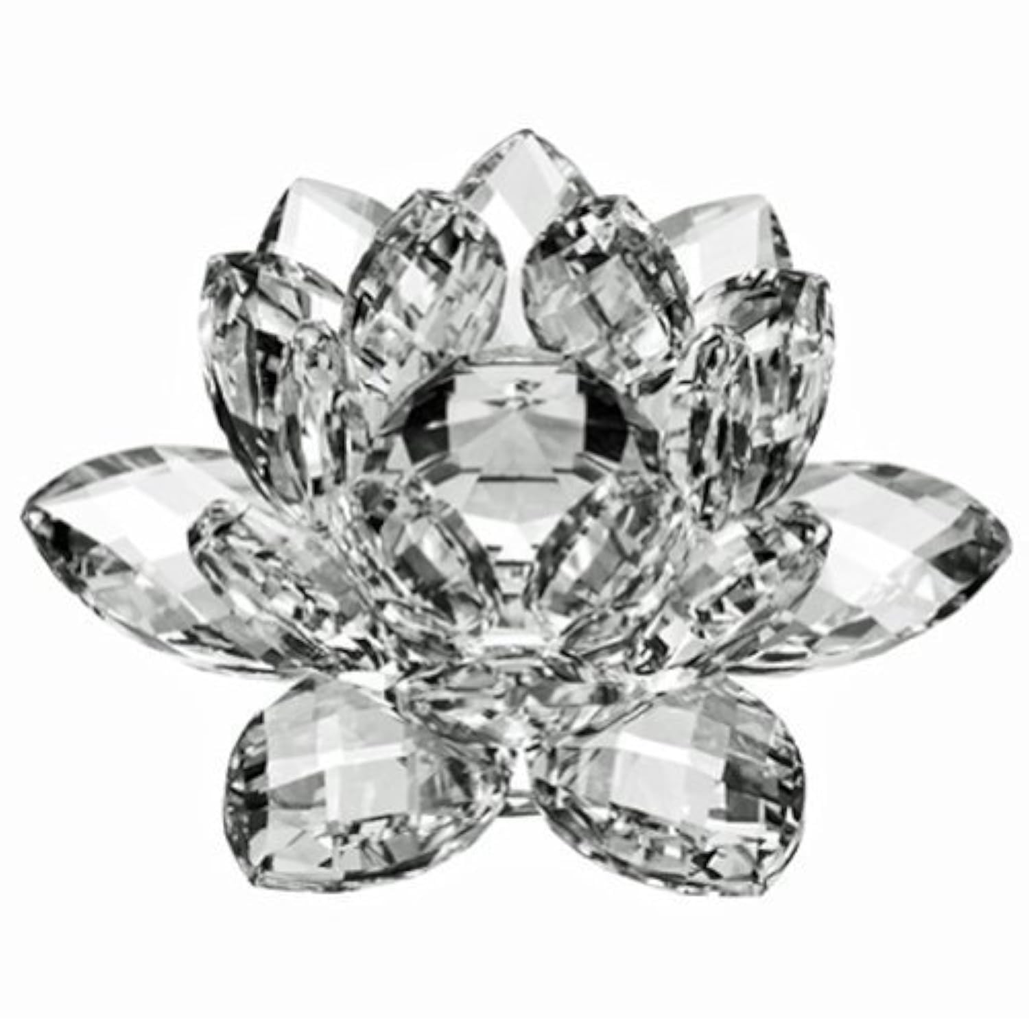Crystal Lotus Flower with Gift , 5 Inch, Clear