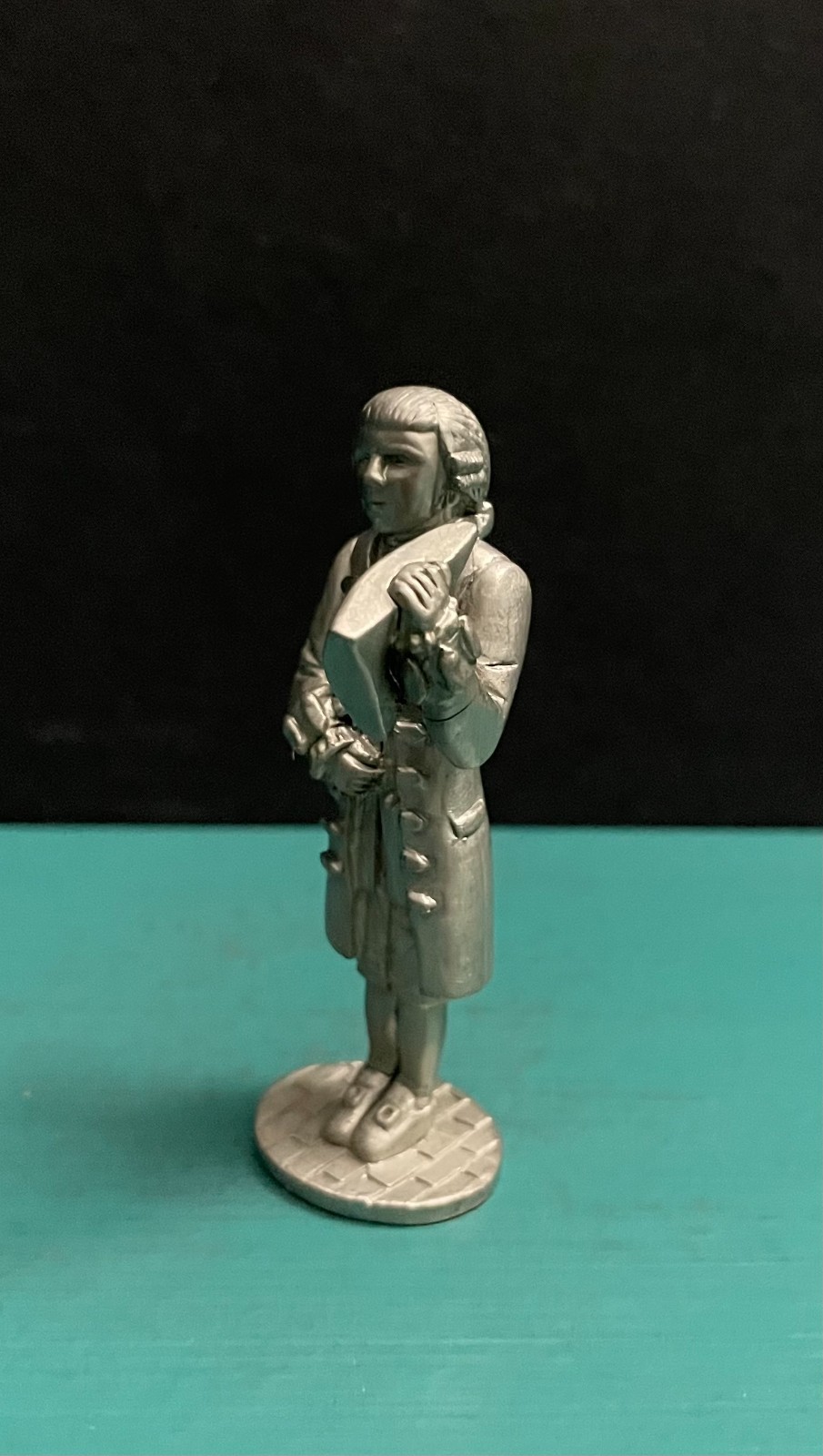 Pewter Colonial George Washington Commander Revolutionary War Mini Art Figurine