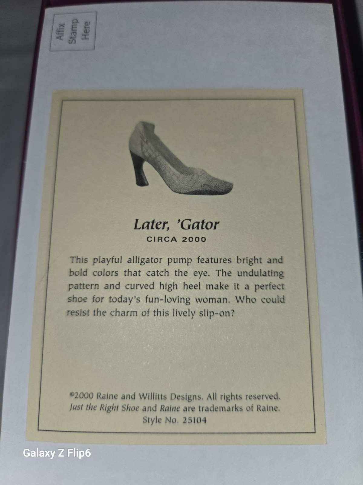 Just the Right Shoe by Raine Later, ‘Gator Orange/Gold Resin Boxed 2000