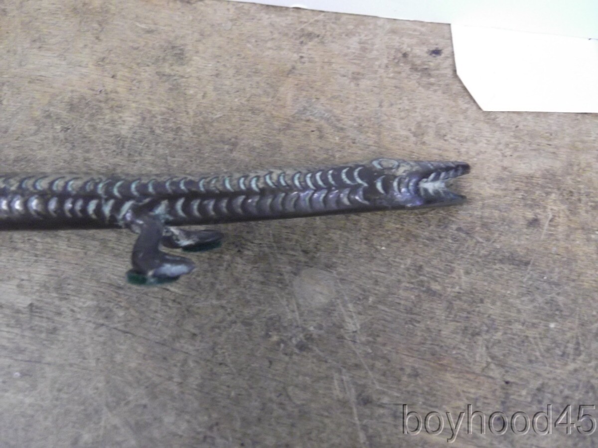 Vintage Bronze Figurine–2 HEADED LIZARD
