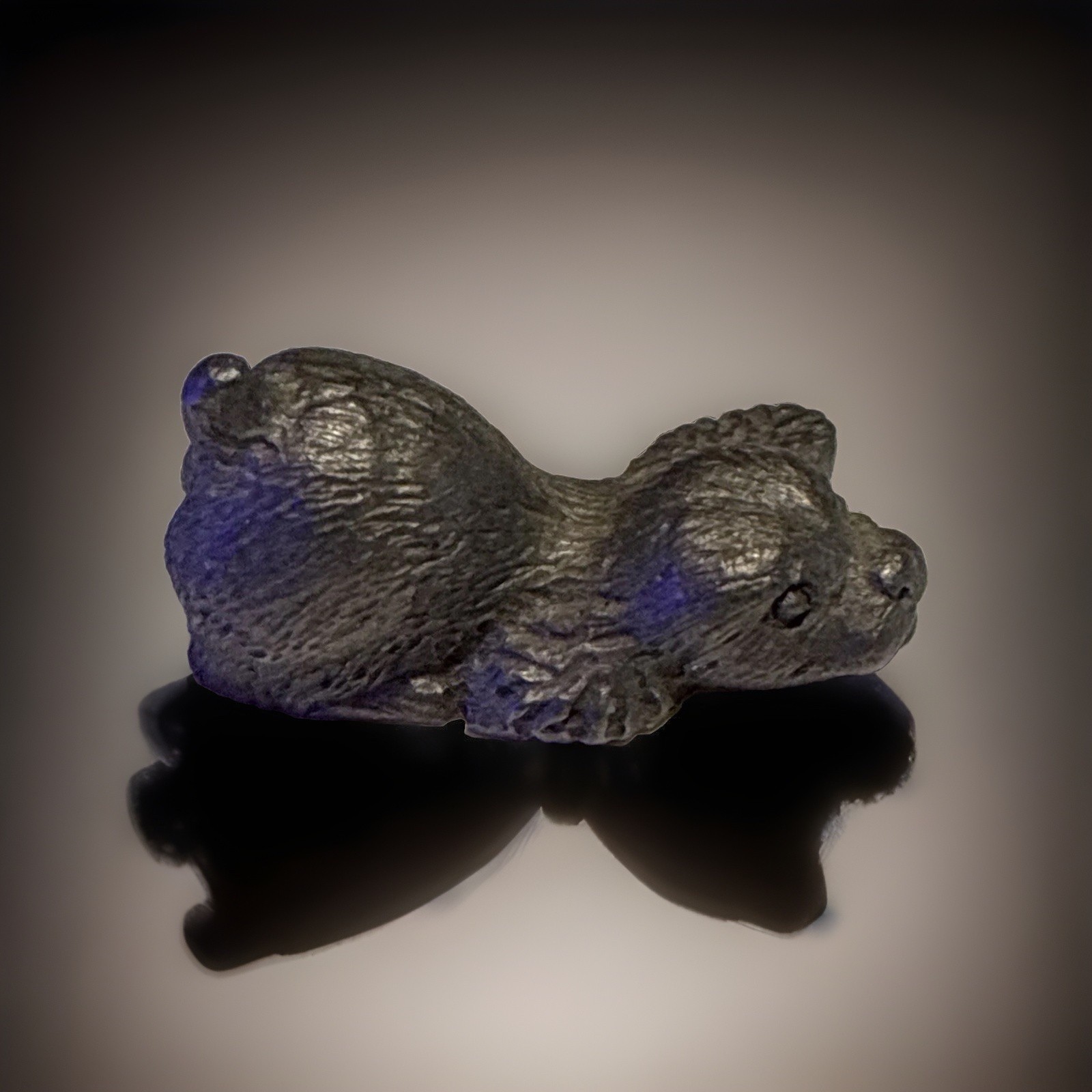 Vintage Miniature Cocker Spaniel Puppy Dog Pewter Figurine 1”