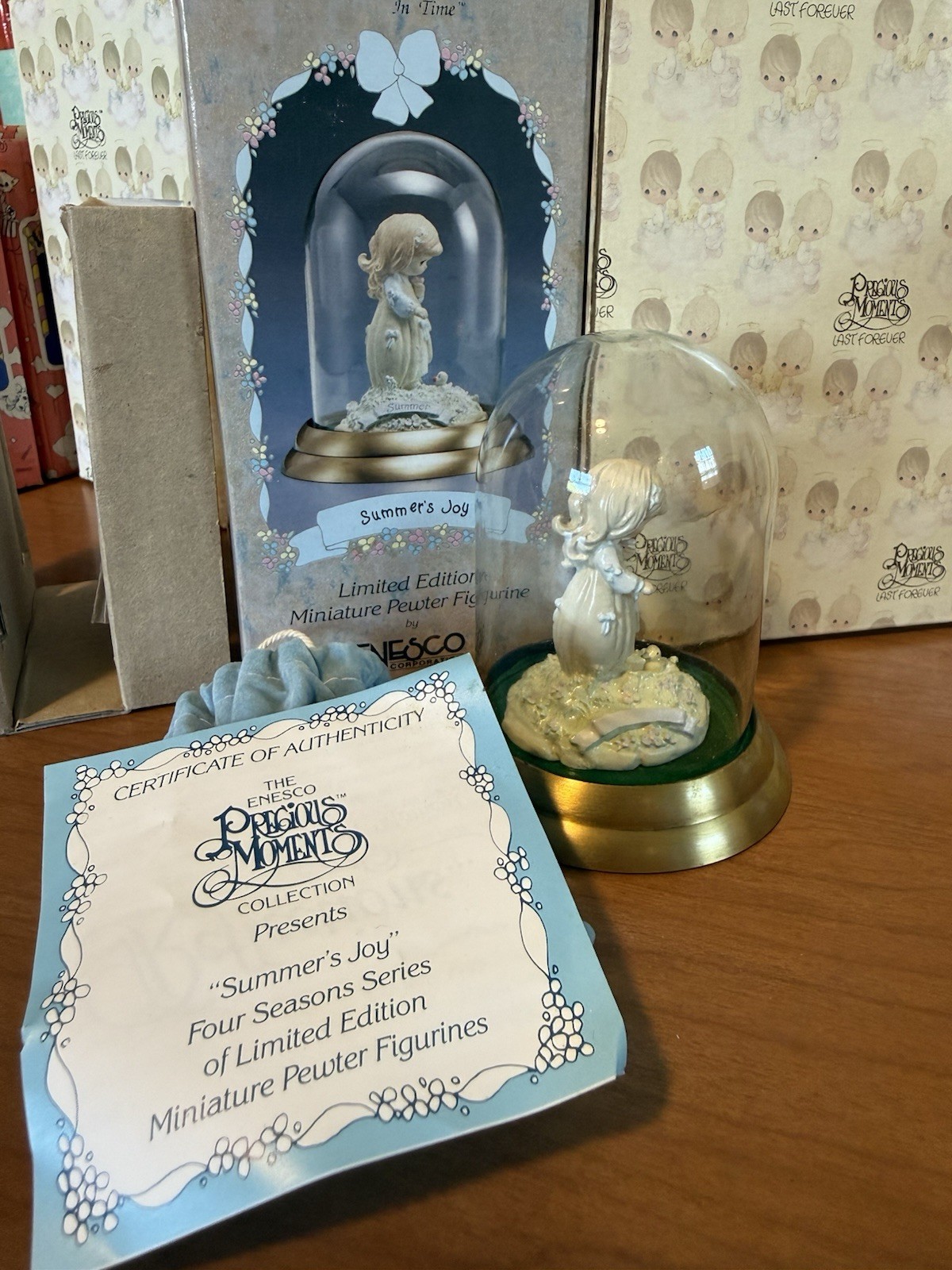 Precious Moments Summer’s Joy Pewter Figurine Limited Edition Boxed