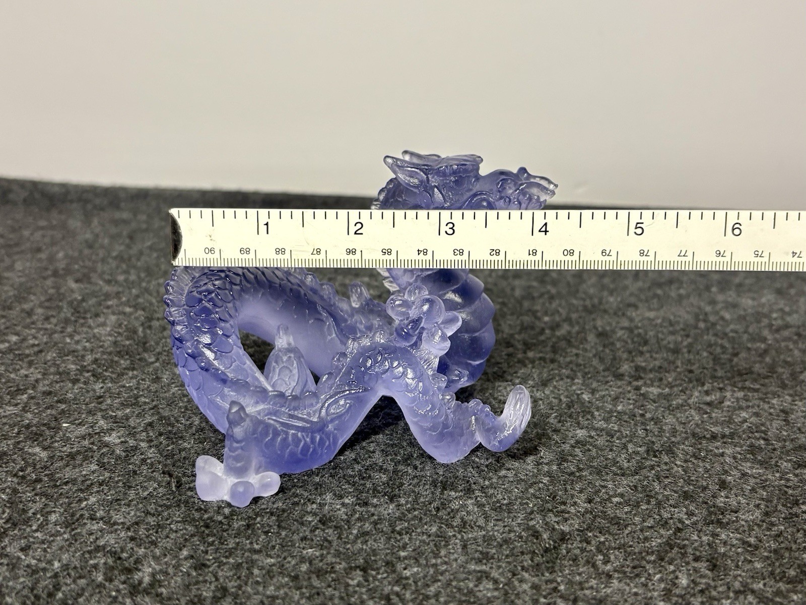 Daum Crystal Pate De Verre Le Amethyst Purple Dragon Figurine Limited Edition