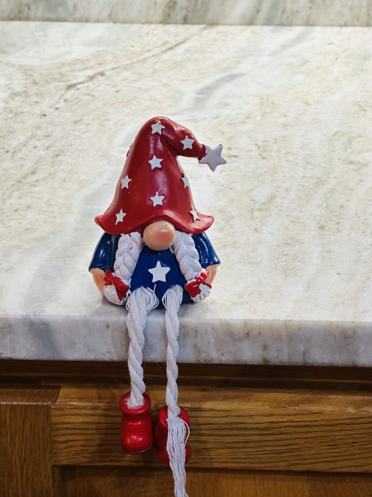 July 4th Ceramic Independence Day Patriotic Figurine/Table Top:3Inches-Gnome